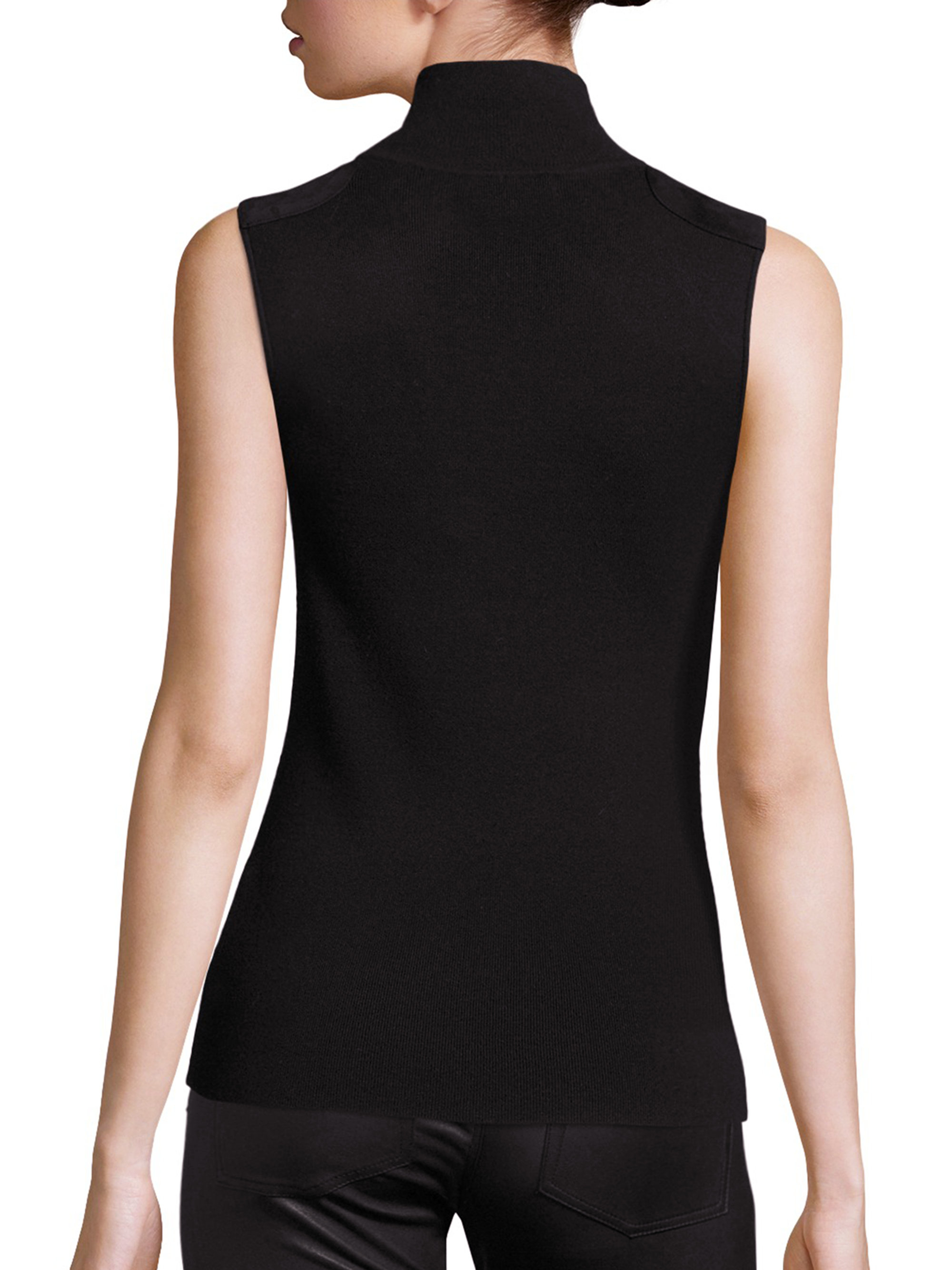 Lyst Polo Ralph Suede Patch Rib Knit Turtleneck lyst polo ralph suede patch rib knit turtleneck