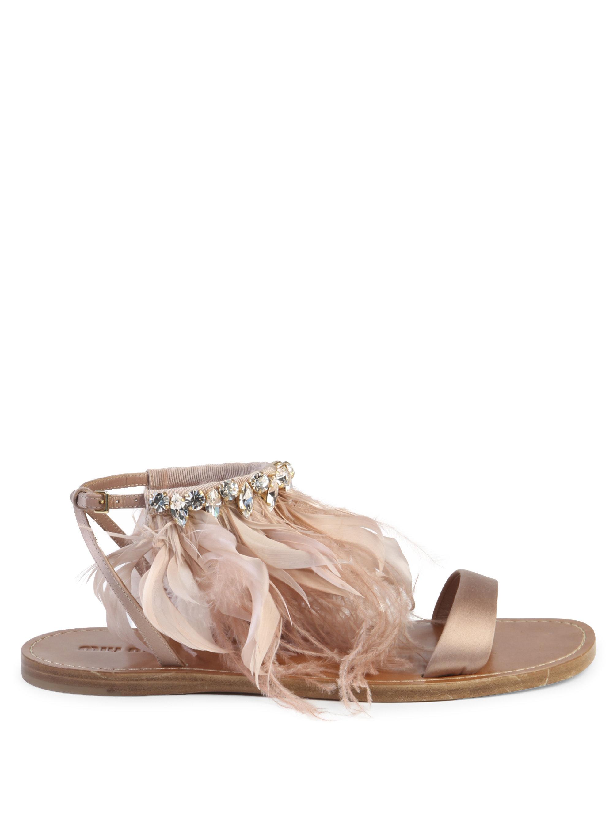 miu miu feather heels