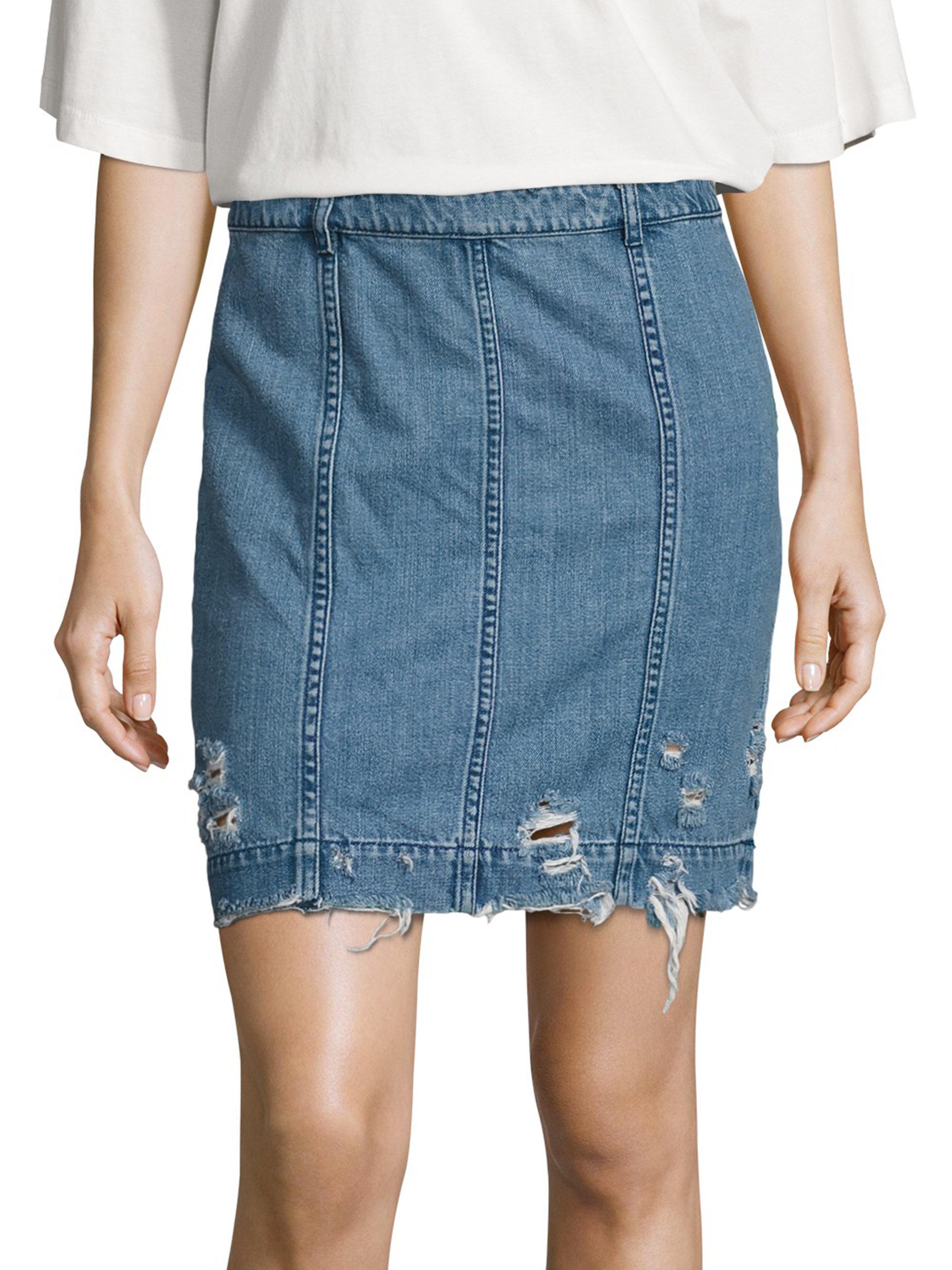 Lyst Public School Edgar Denim Skirt in Blue