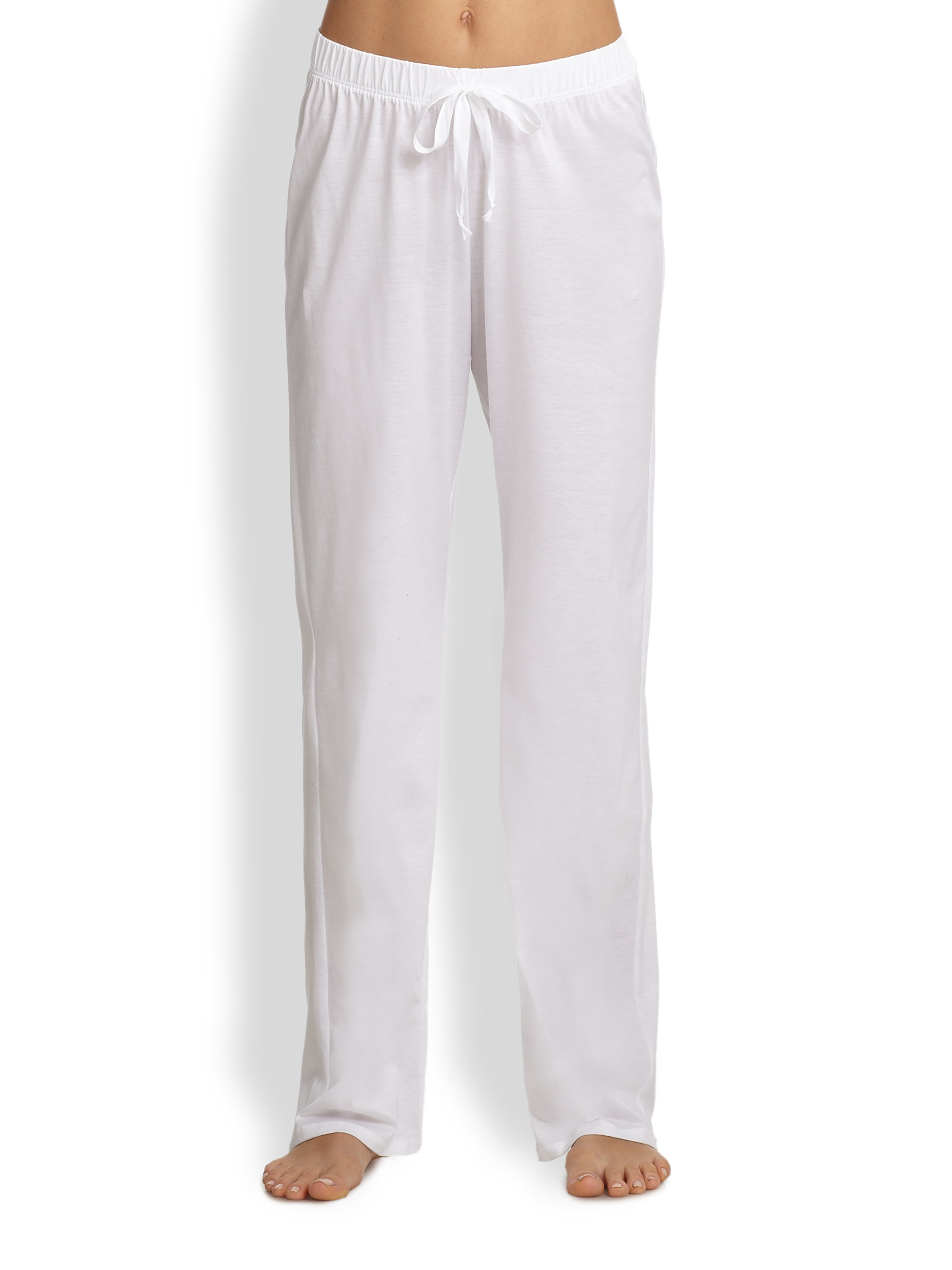 Hanro Drawstring Lounge Pants in White - Save 10% | Lyst