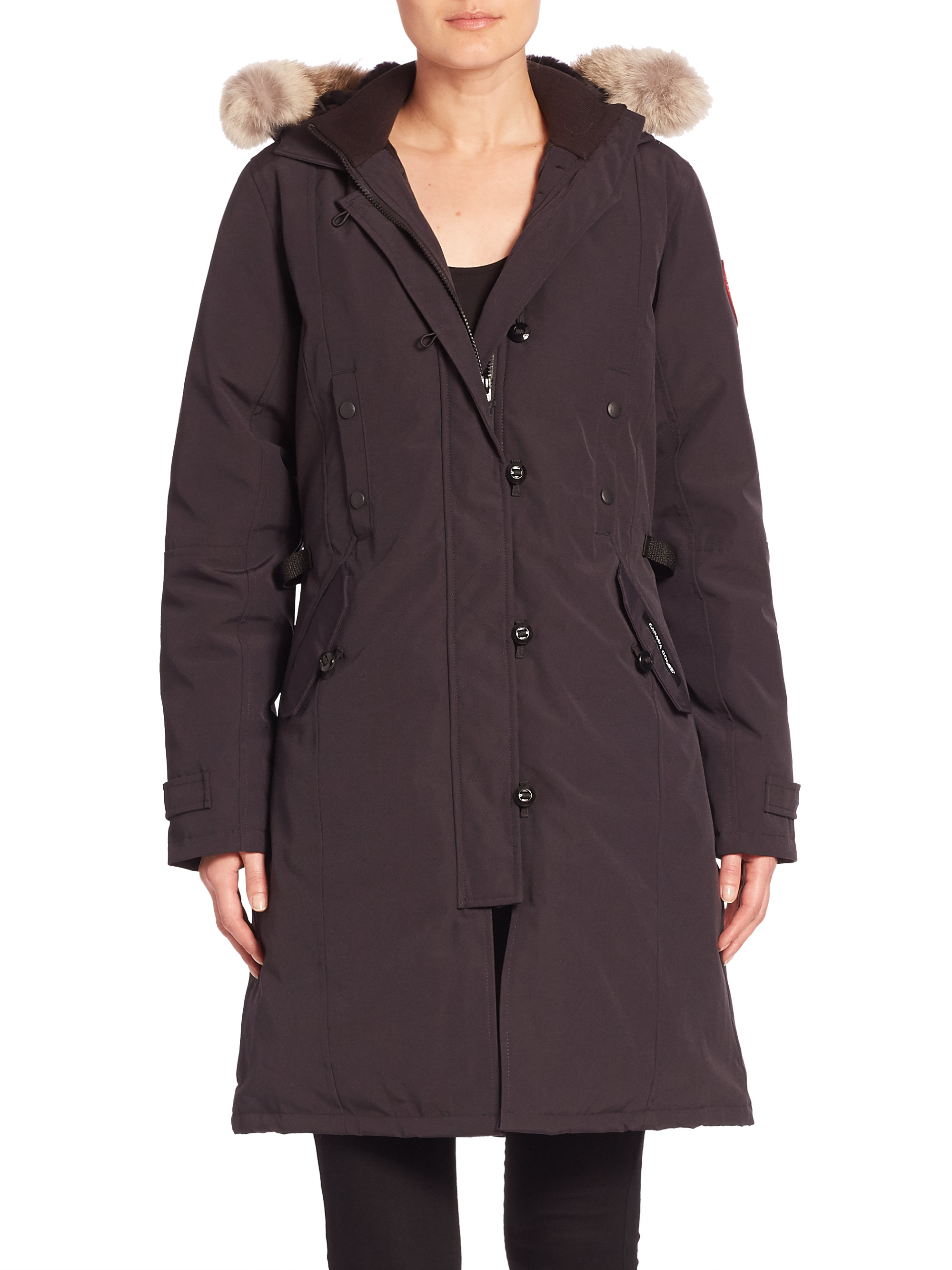 Canada goose Fur-trimmed Kensington Down Parka in Blue | Lyst