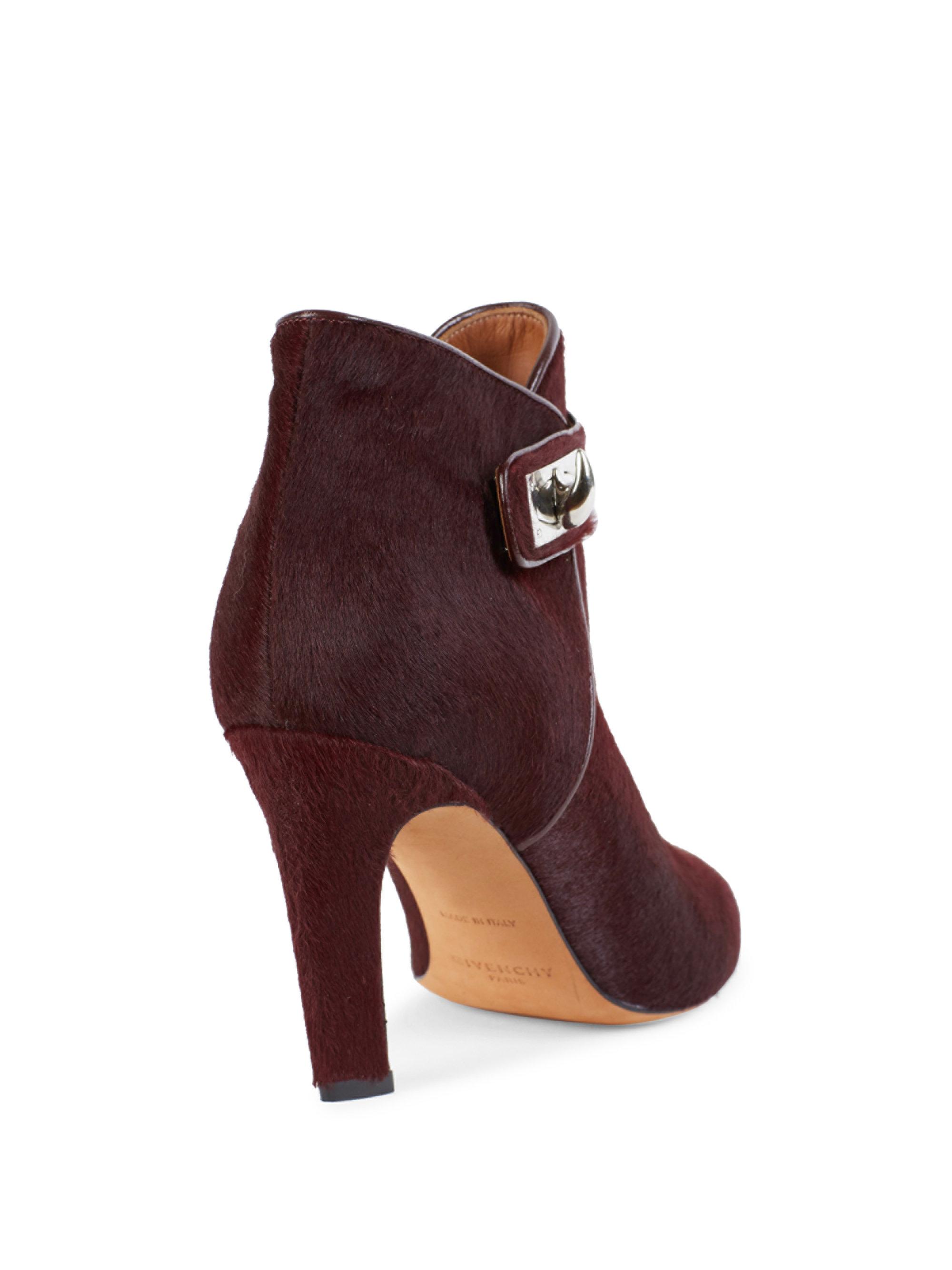 givenchy shark lock boots red