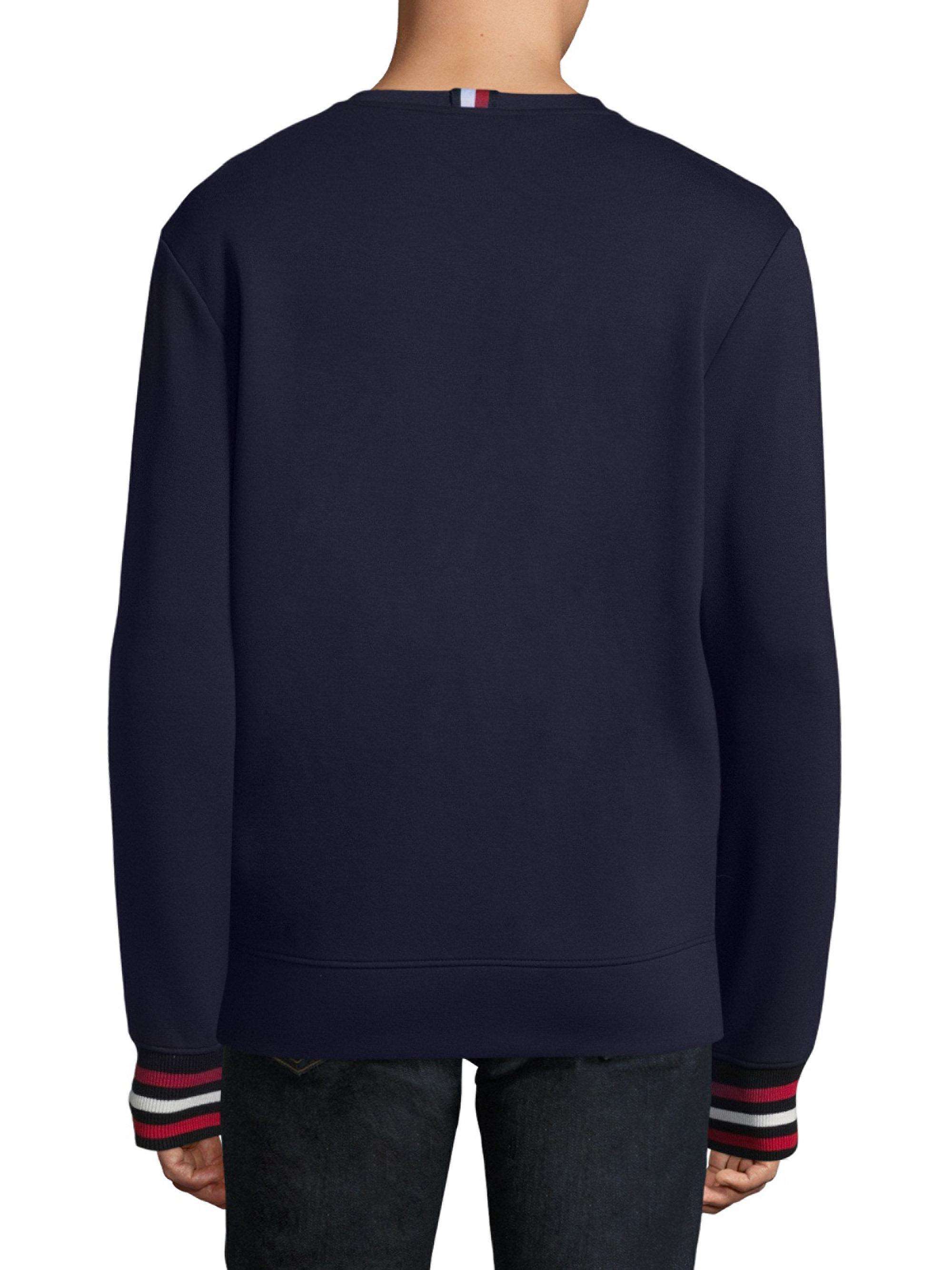 tommy flag cropped sweatshirt