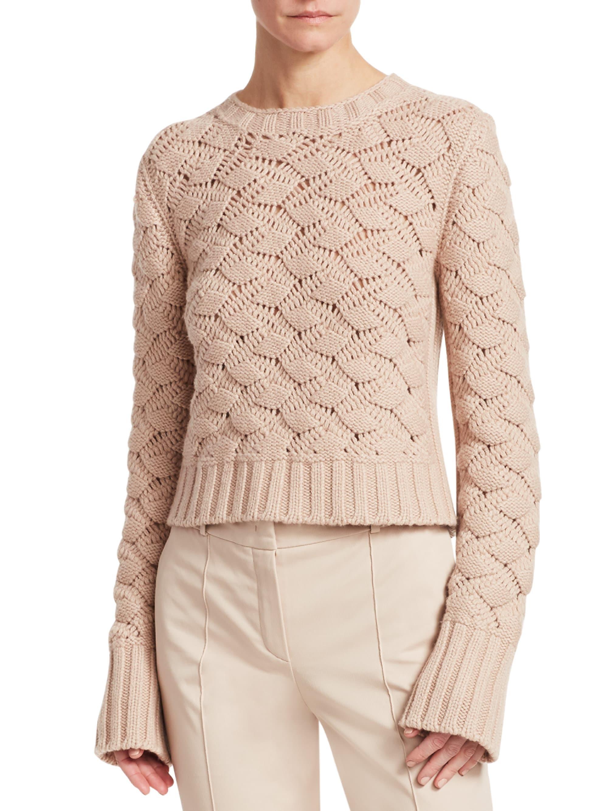 Loro Piana Women's Aveyron Cashmere Long Sleeve Cropped Sweater - Rose ...