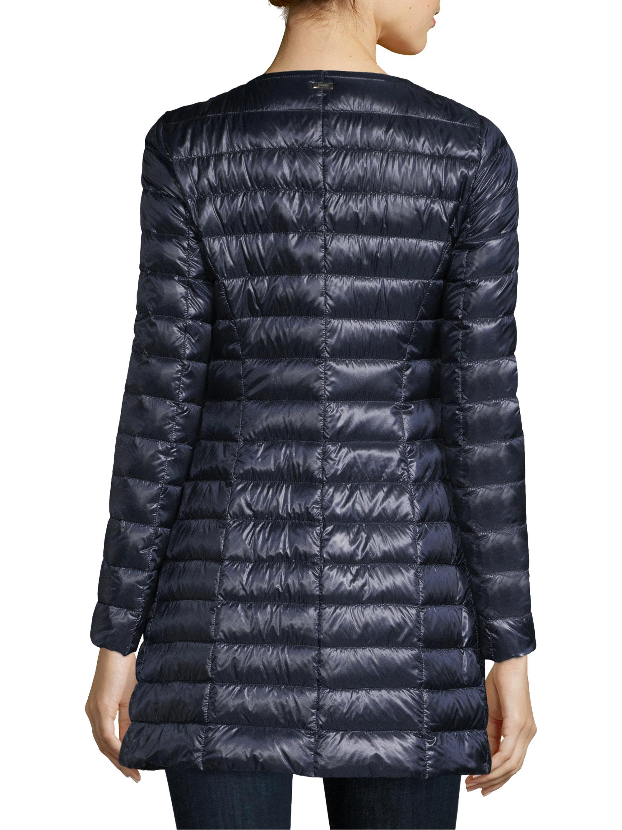 Herno Synthetic Women's Quilted Down Jacket - Navy - Size 38 (2) in ...
