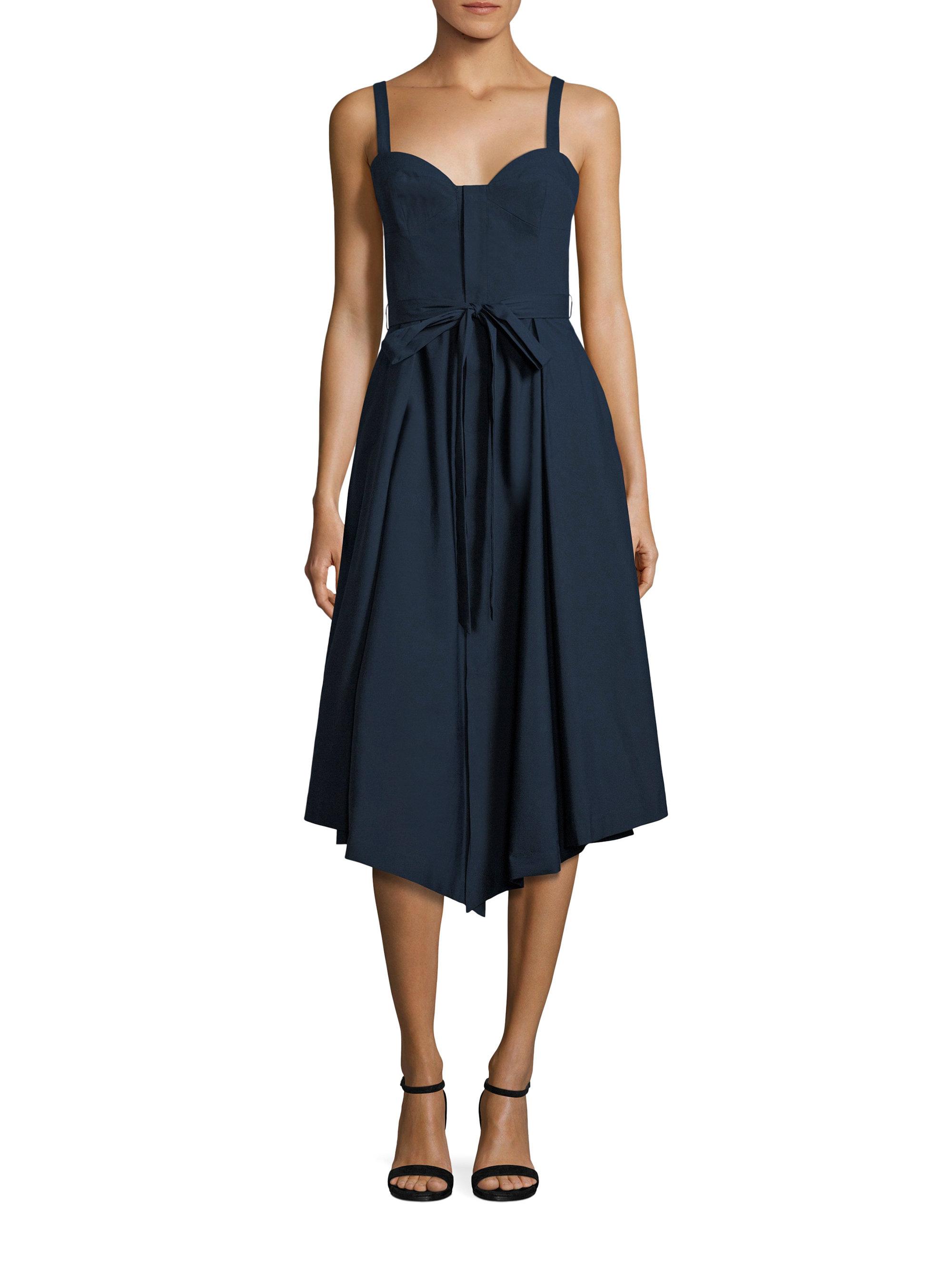 Lyst MILLY Bustier Midi Dress in Blue