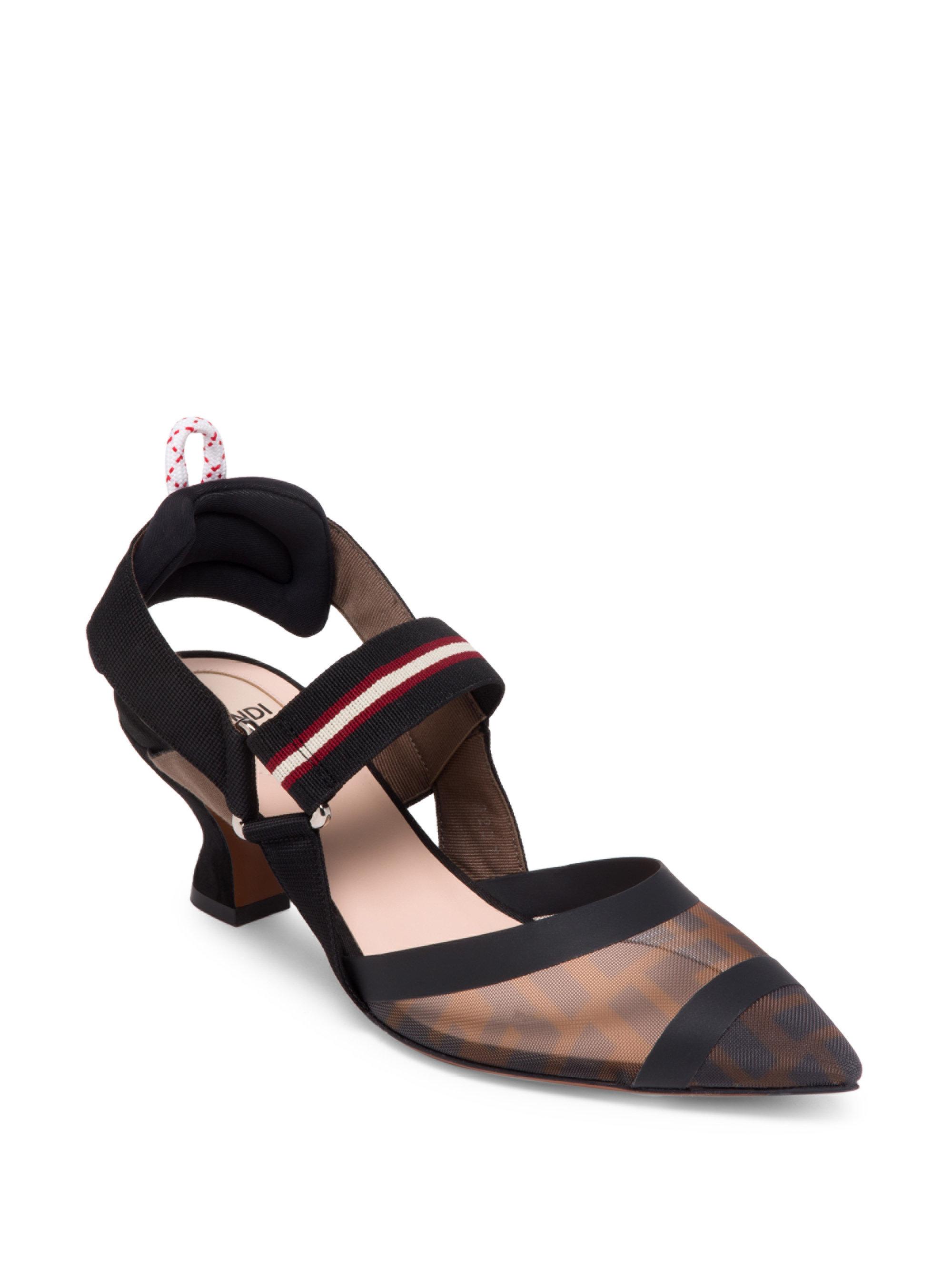 mesh slingback