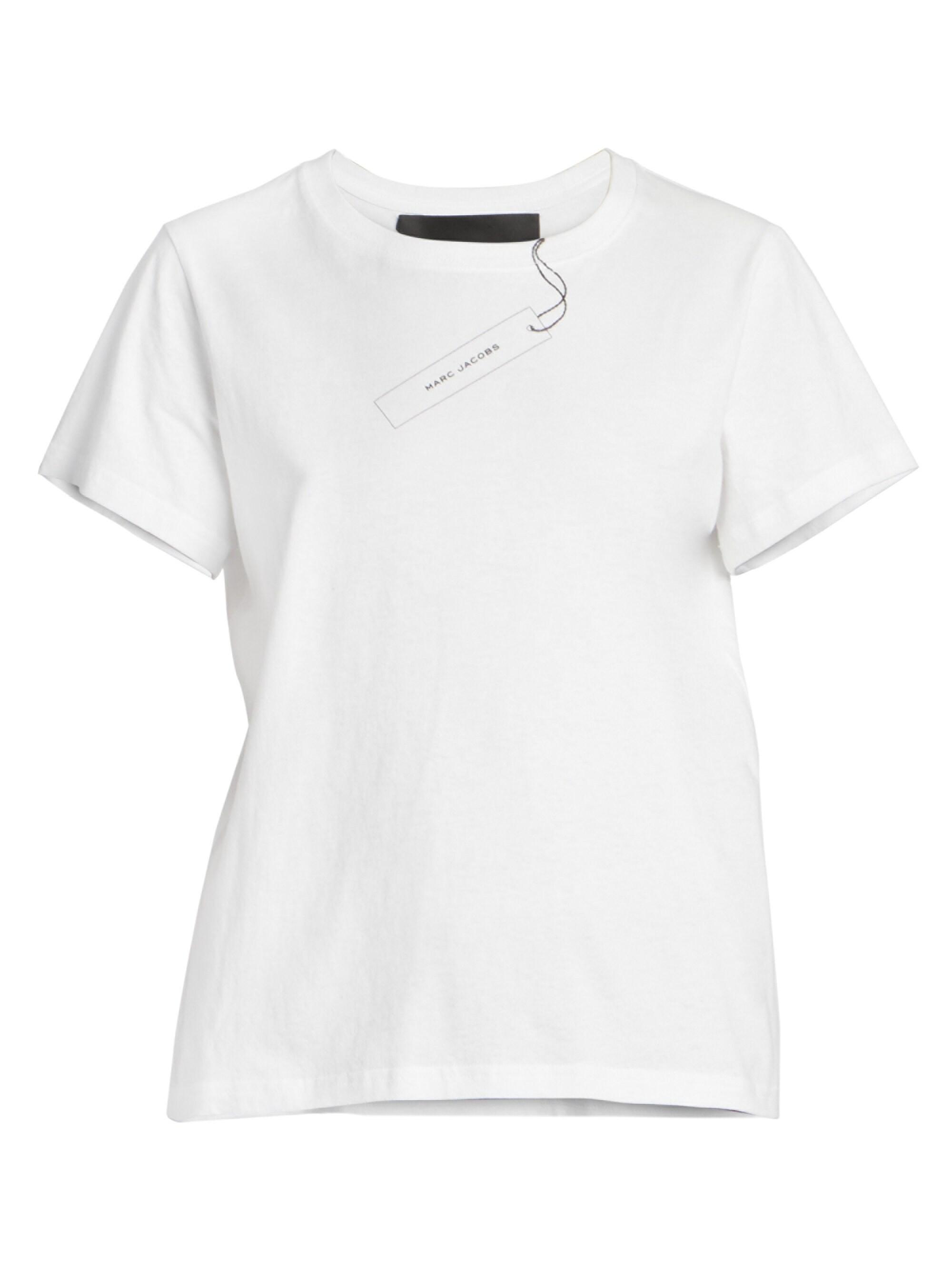 Marc Jacobs Women's The Tag T-shirt - White in White - Lyst