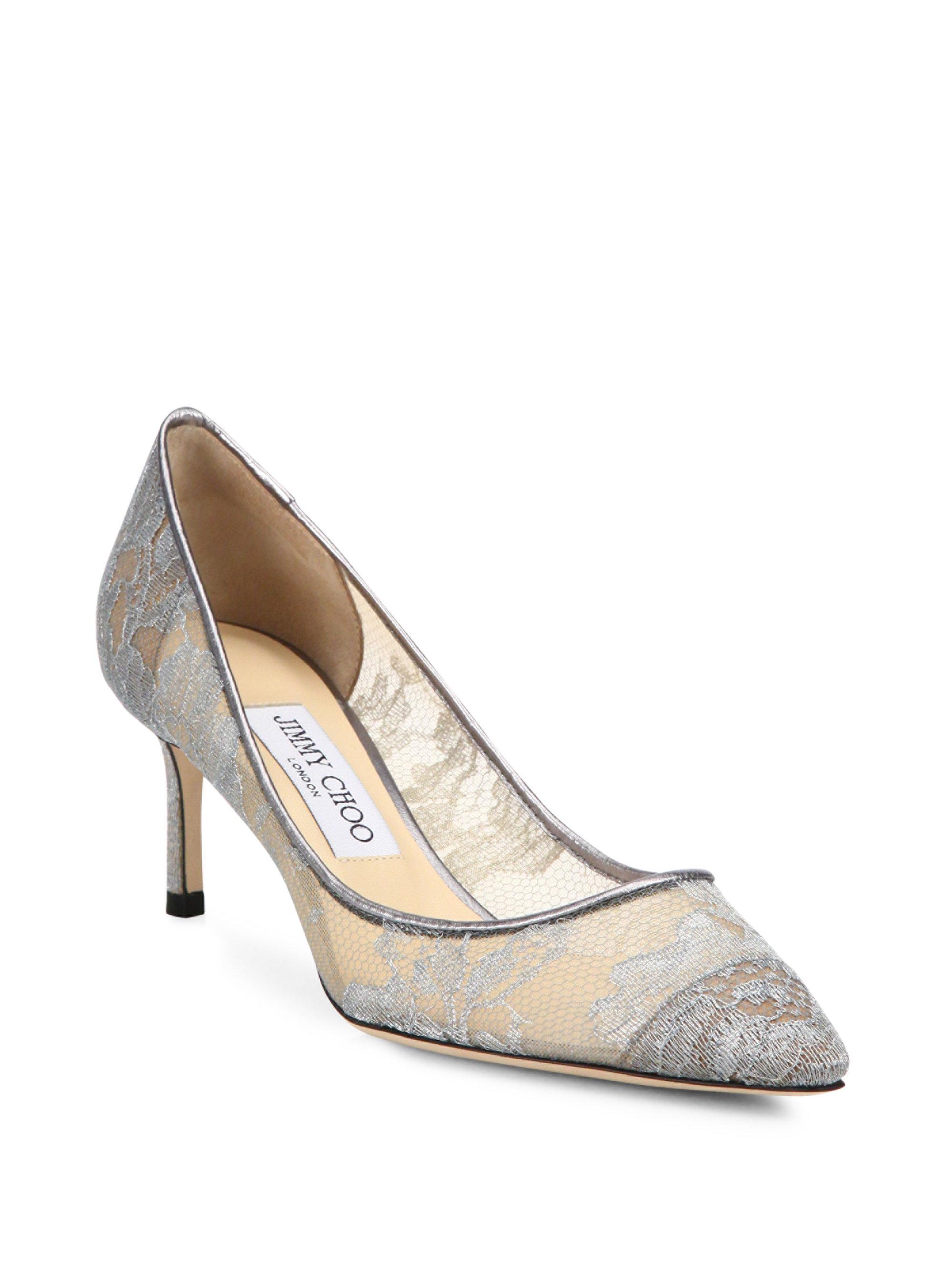 Lyst - Jimmy Choo Memento Romy 60 Lace Pumps in Gray