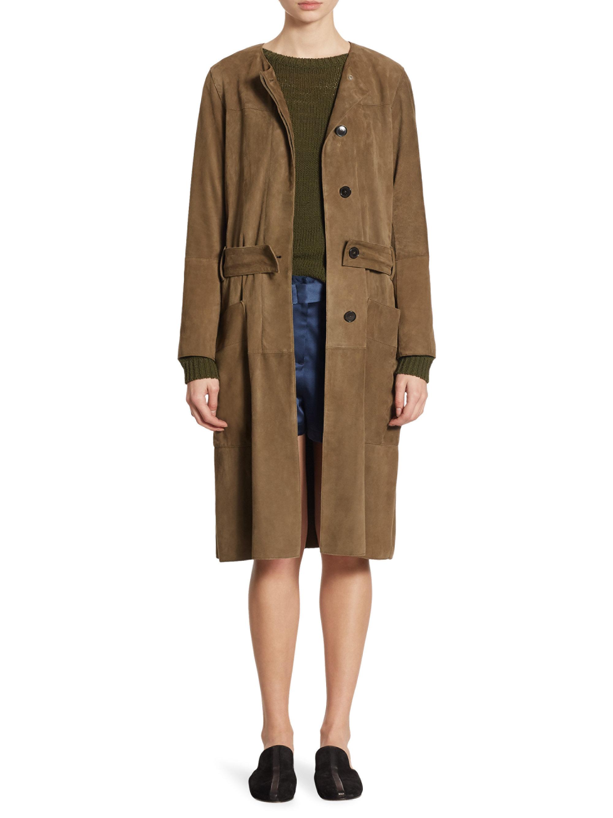 Lyst Theory Alioth Suede Military Jacket