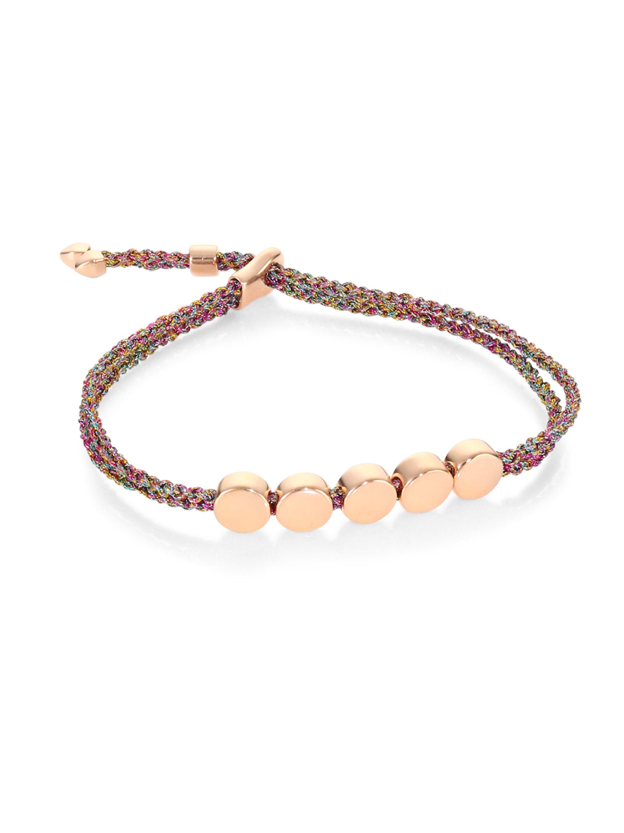 Lyst - Monica Vinader Linear Bead Friendship Bracelet/rainbow