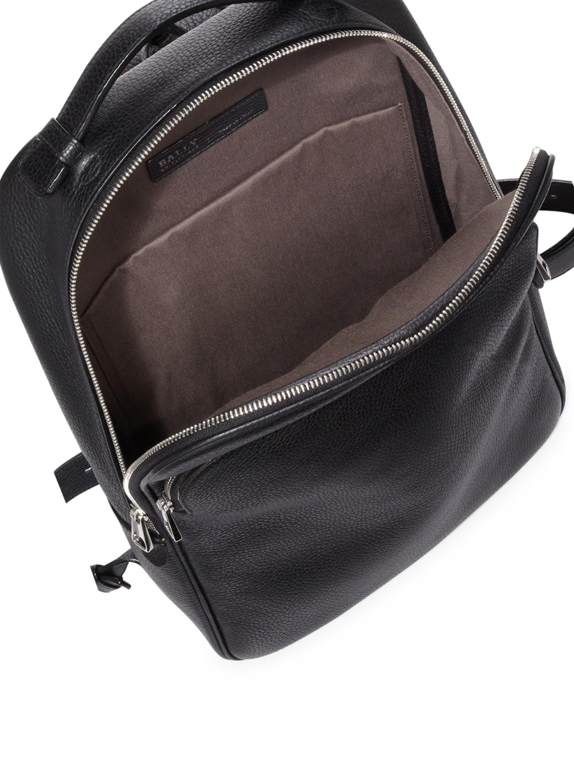 Lyst - Bally Leather Backpack in Black for Men