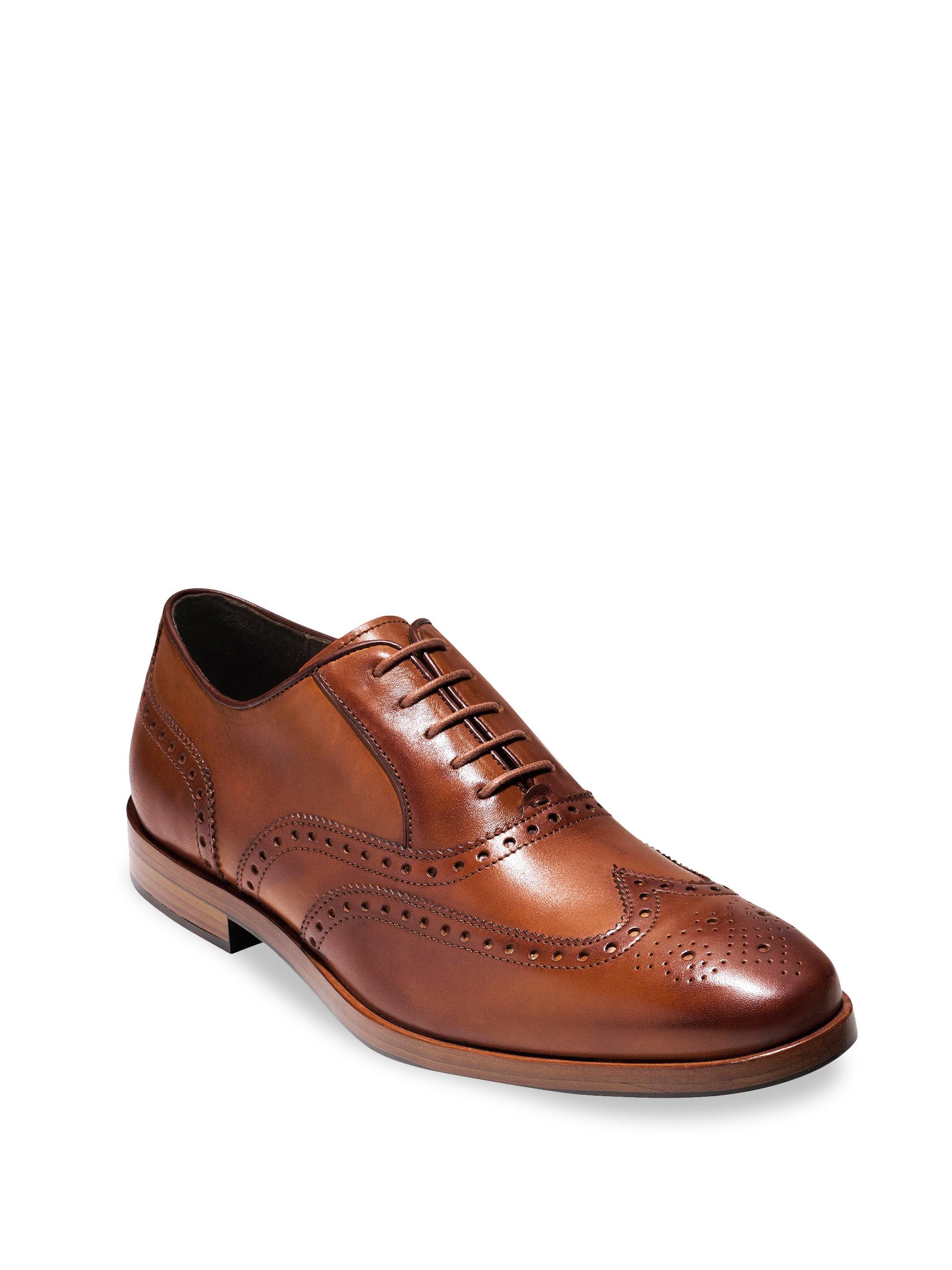 Cole Haan Hamilton Grand Wingtip Oxford Leather Shoes in British Tan ...