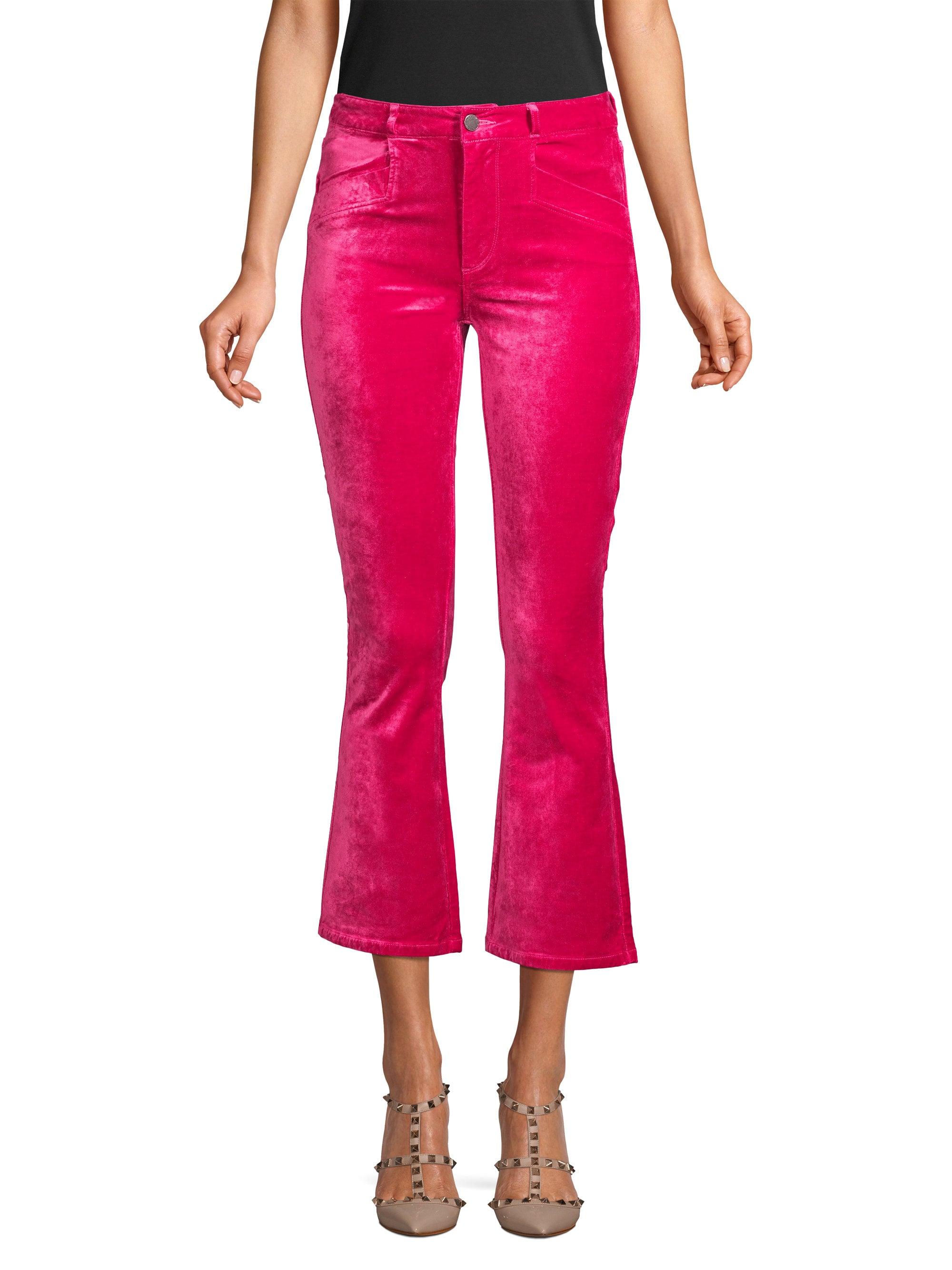Lyst - PAIGE Women's Roxxi High-rise Velvet Ankle Flare Jeans ...