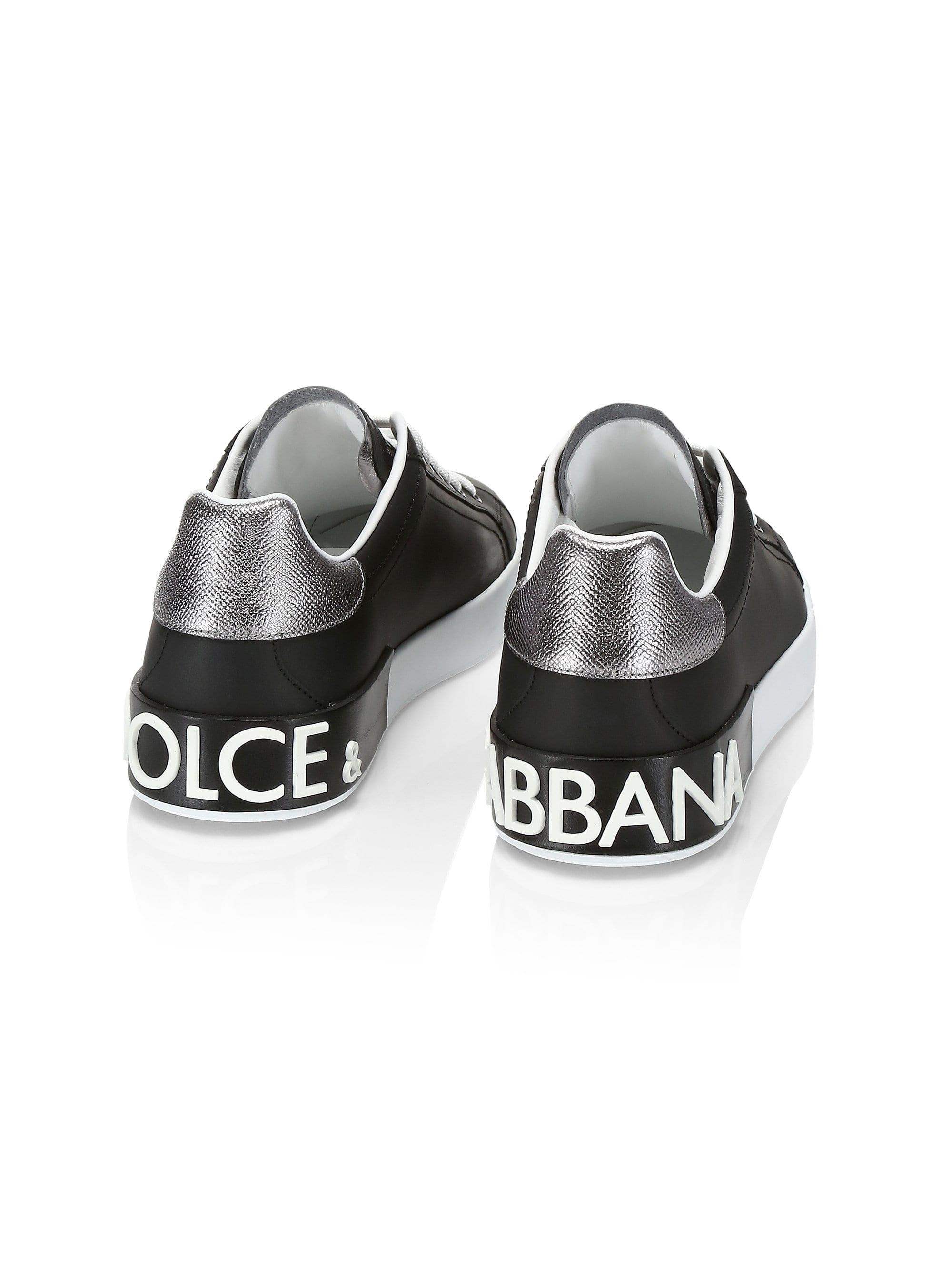 Dolce & Gabbana Portofino Sneakers in Black for Men - Lyst