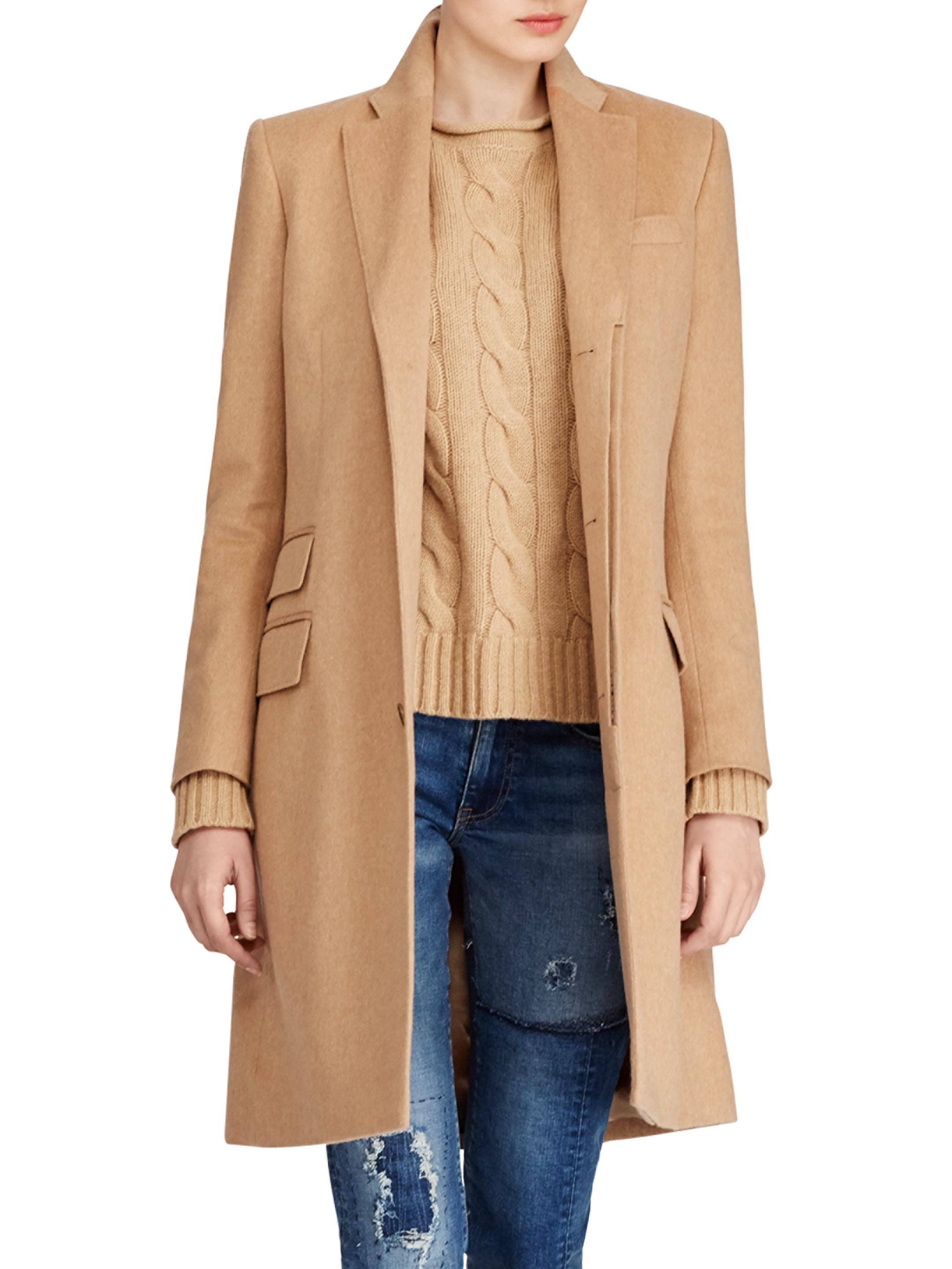 Lyst - Polo Ralph Lauren Wool & Cashmere Trench Coat in ...