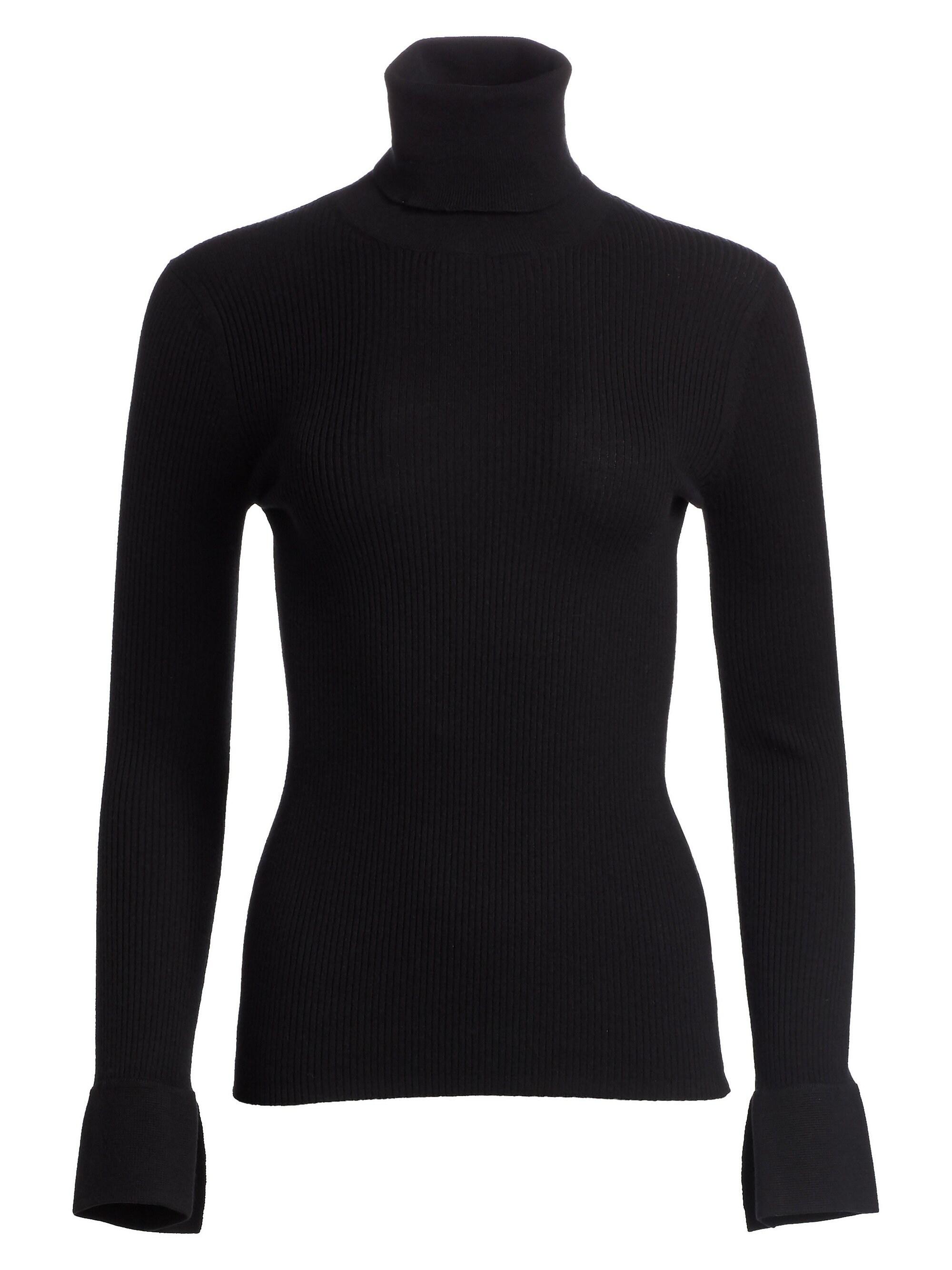 Proenza Schouler Silk & Cashmere Ribbed Turtleneck in Black - Lyst