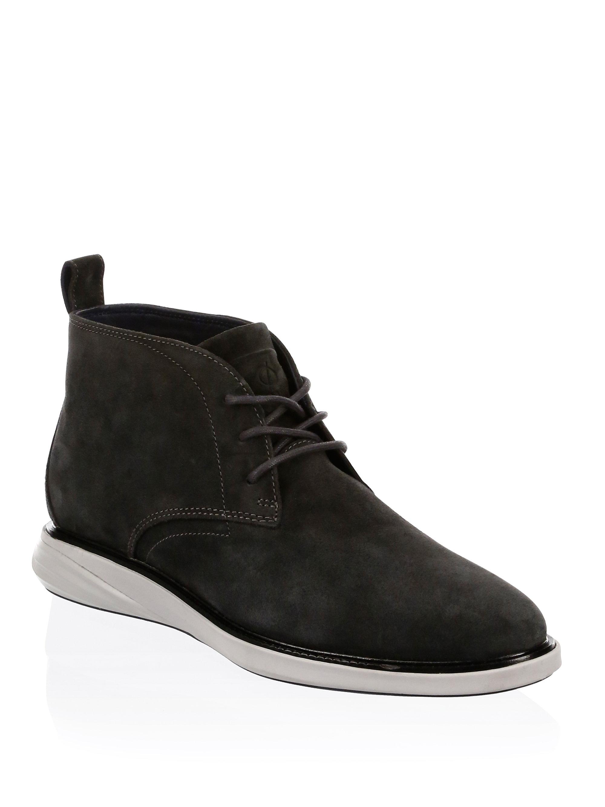 Lyst - Cole Haan Grand Evolution Suede Chukka Boots in Gray for Men