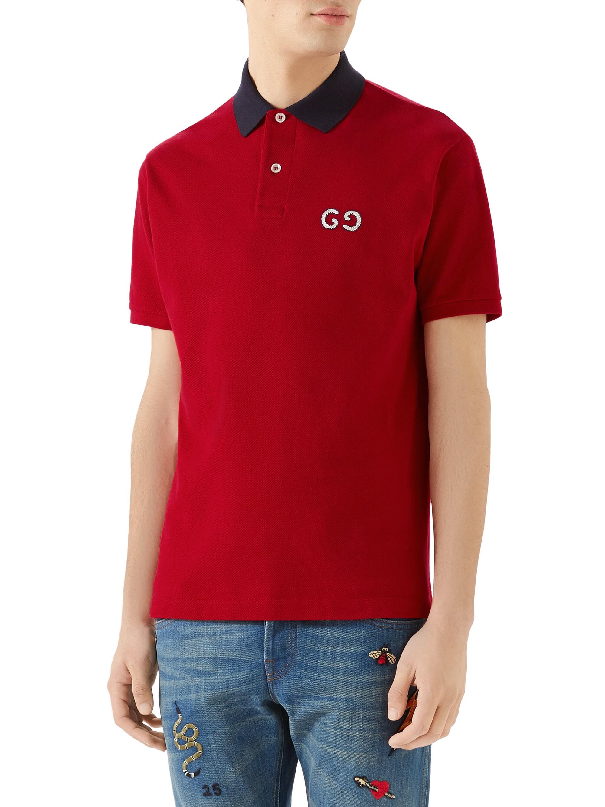 gucci stretch cotton polo