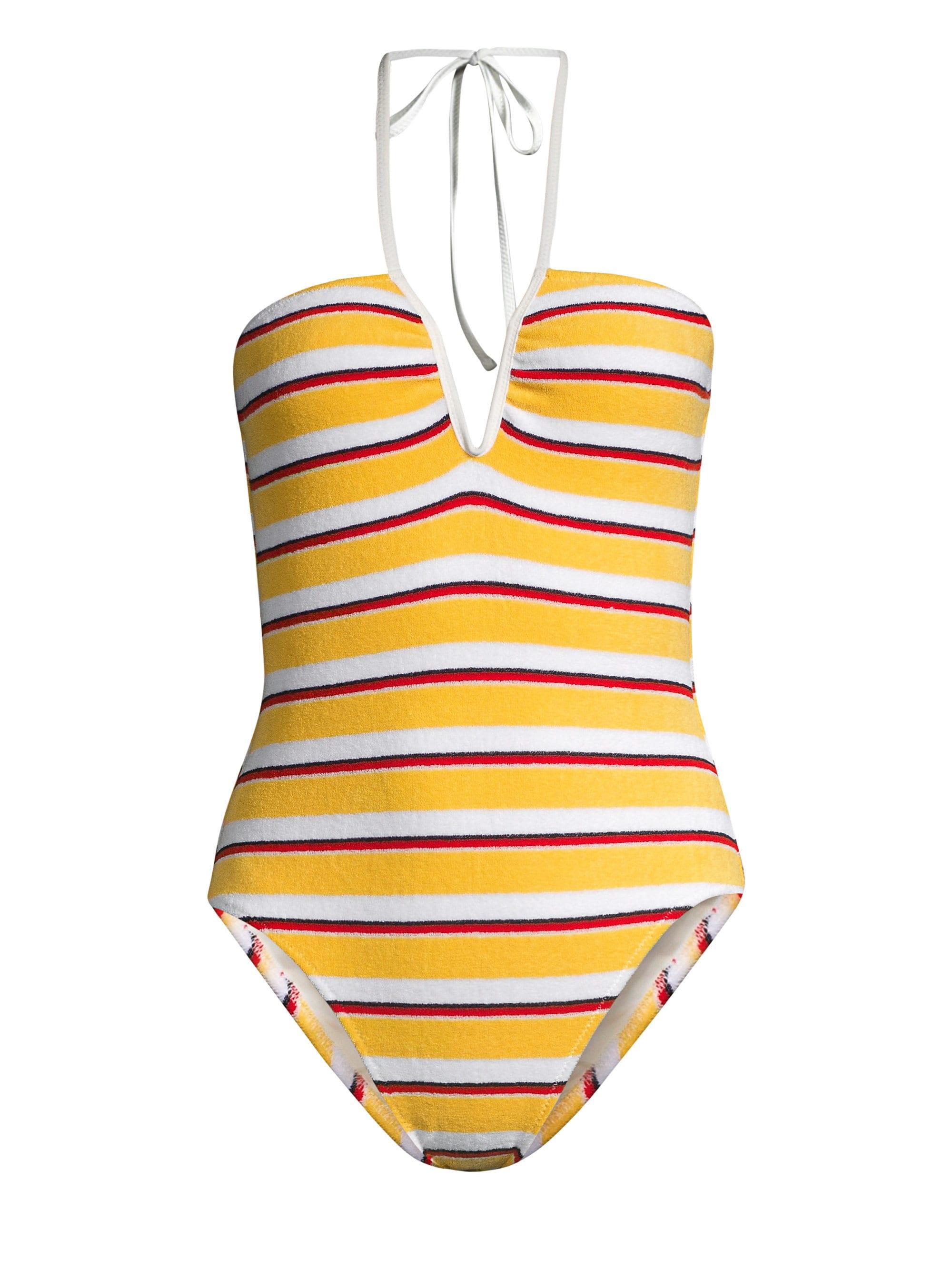 Solid & Striped Women's The Heather Striped Terry One-piece Swimsuit ...