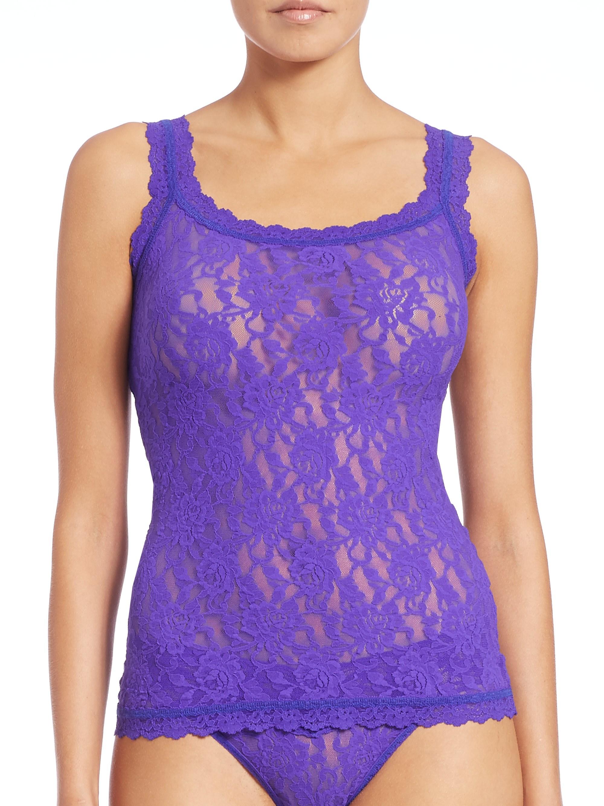 Lyst Hanky Panky Floral Lace Camisole In Purple 3271