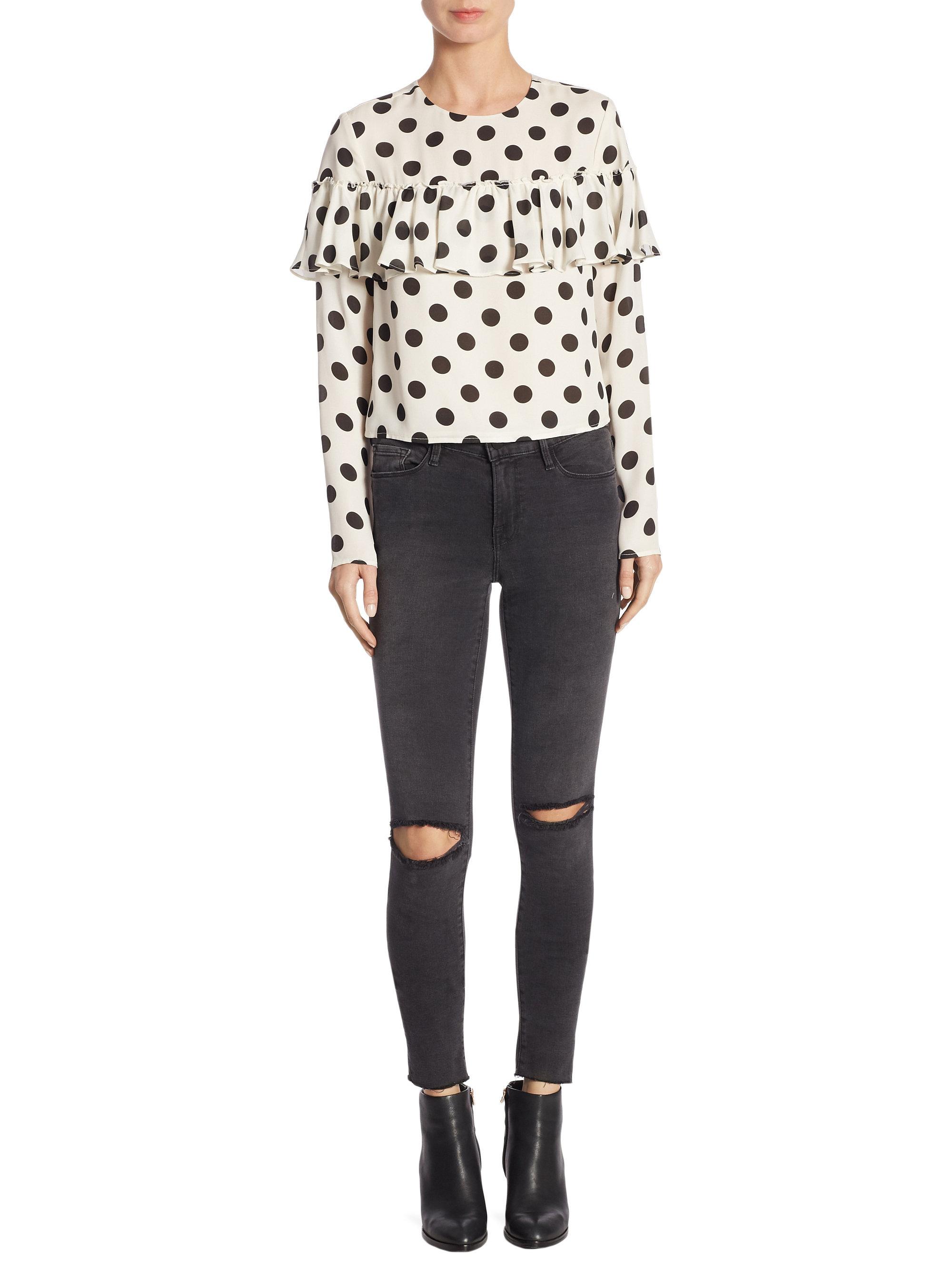 lpa polka dot fit and flare