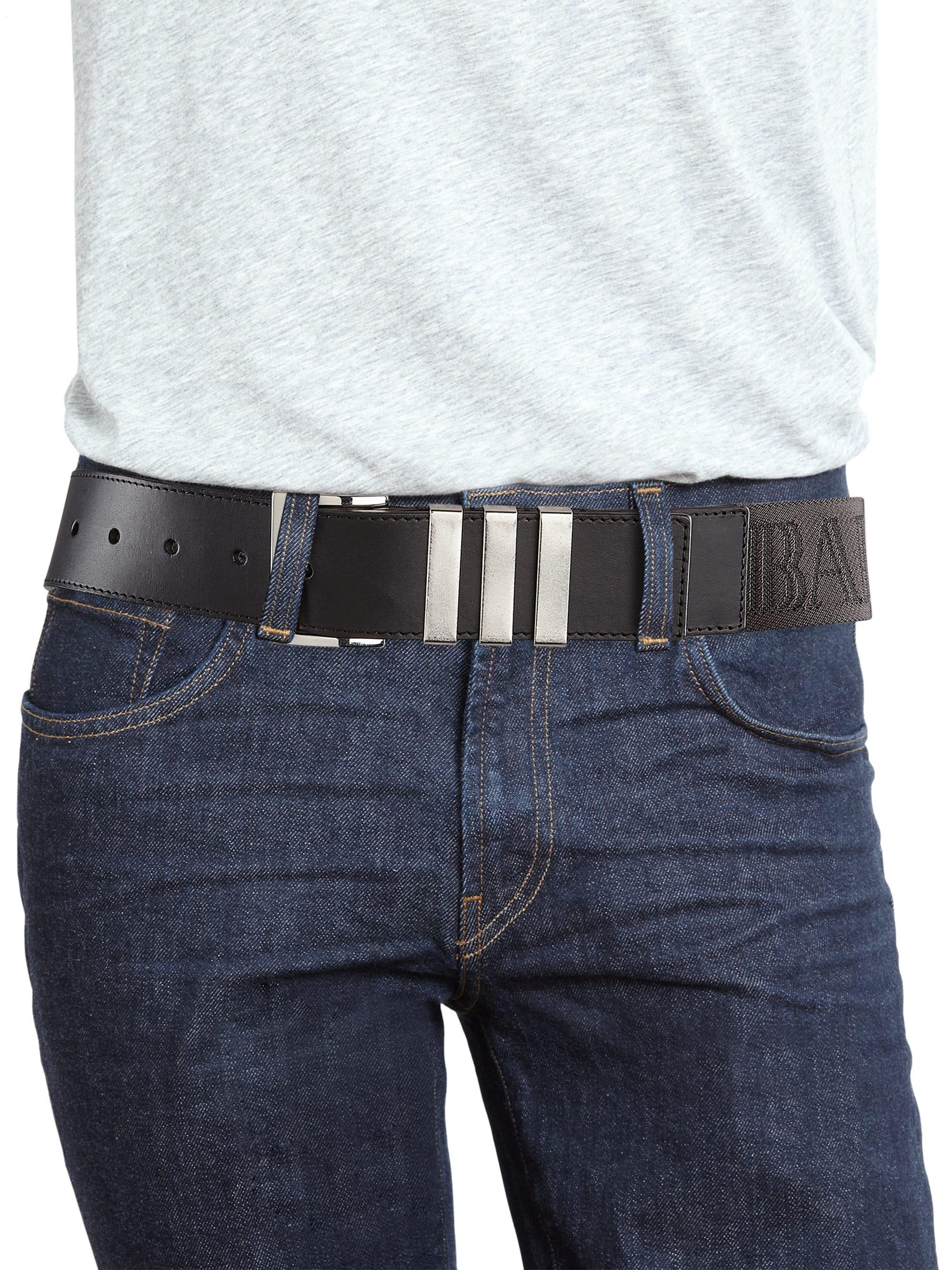 Balmain Ceinture Leather Belt in Black for Men - Lyst