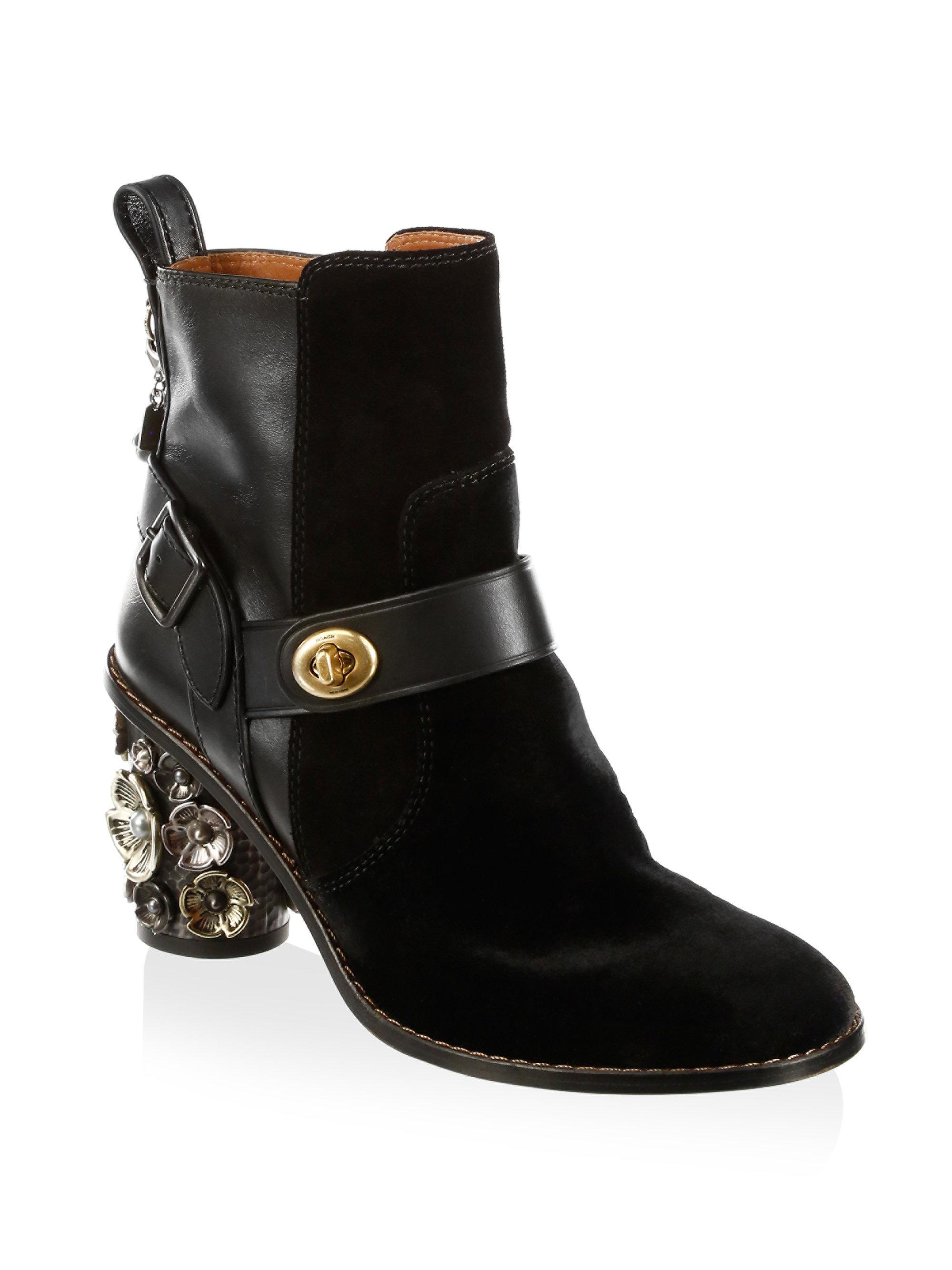 moto bootie heel