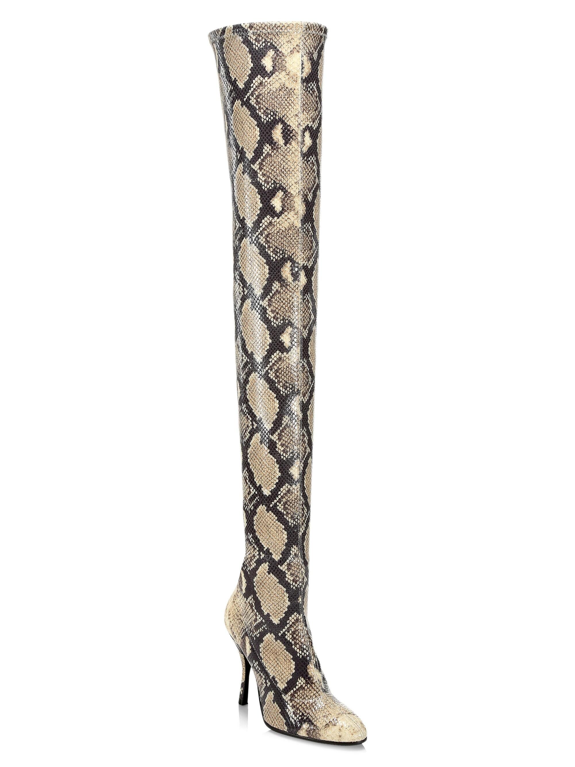 Stuart Weitzman Women's Shiloh Snake-print Over-the-knee Boots - Lyst