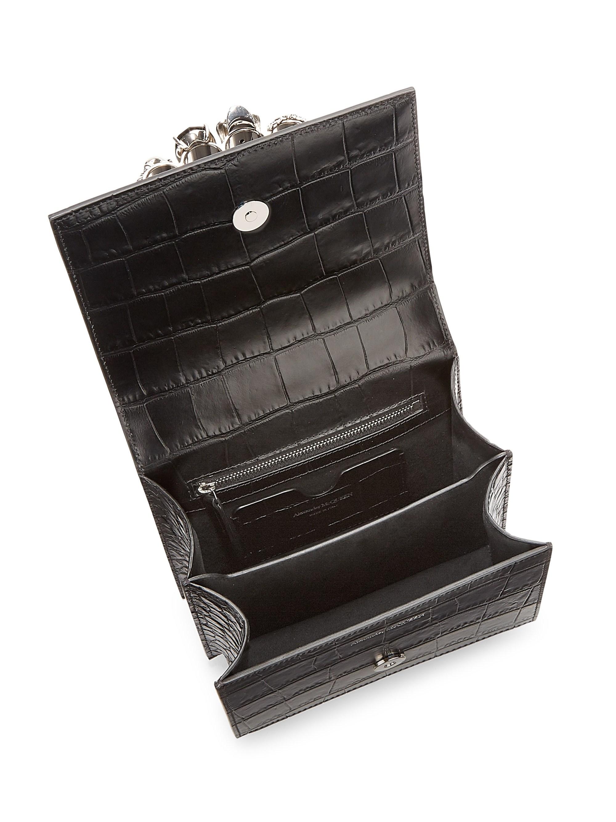 alexander mcqueen black crocodile