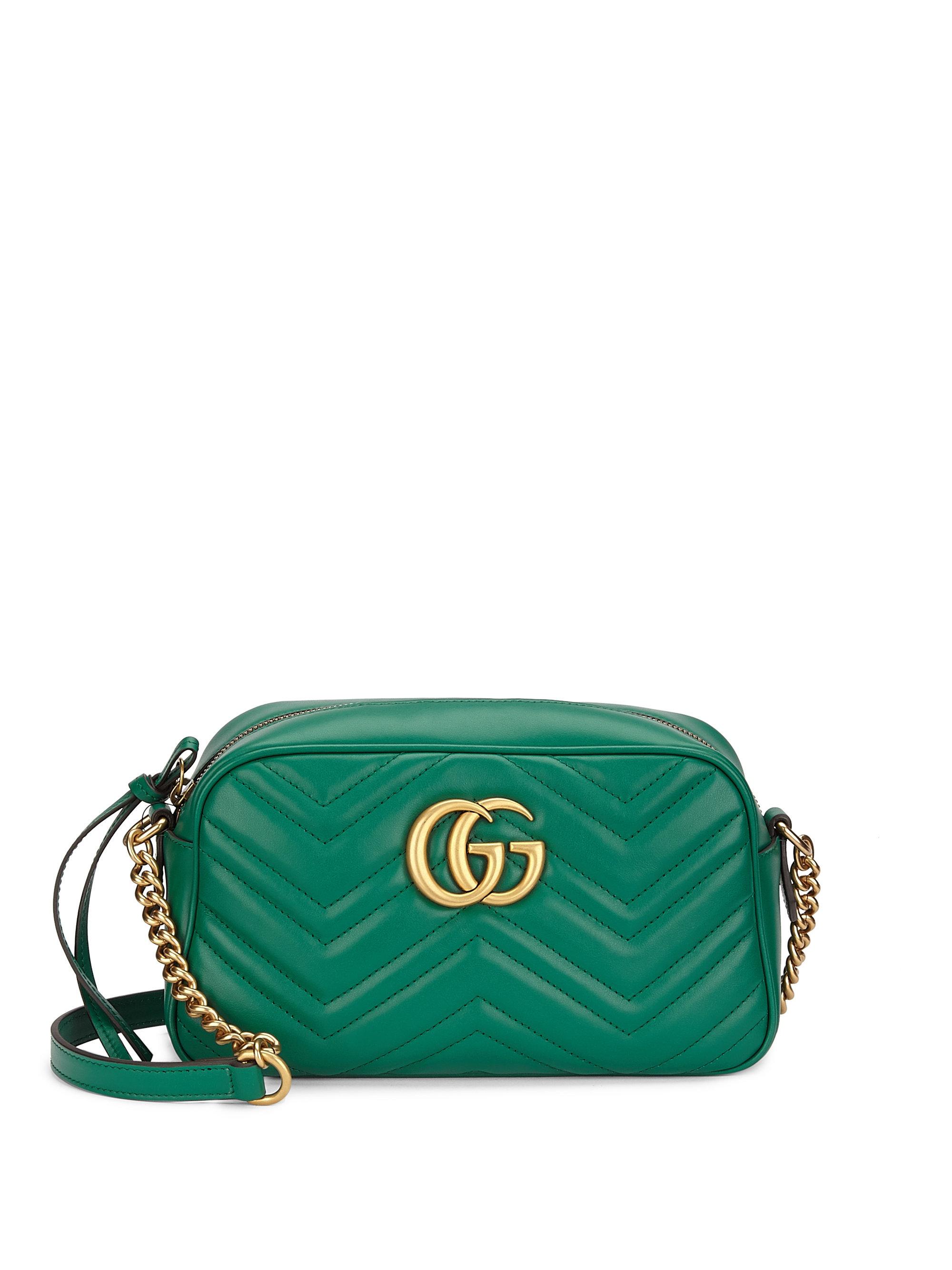 Gucci Gg Marmont Small Matelassé Shoulder Bag in Emerald (Green) - Lyst