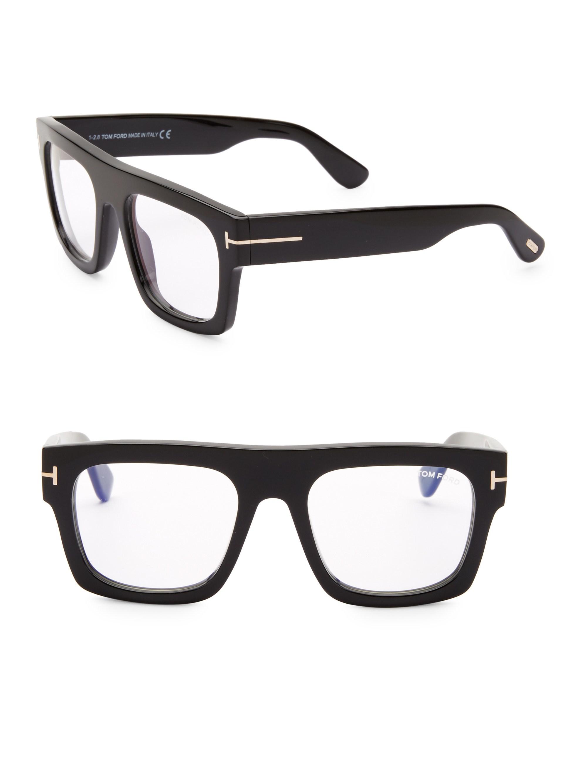 Tom Ford 53mm Blue Block Optical Glasses In Black For Men Lyst