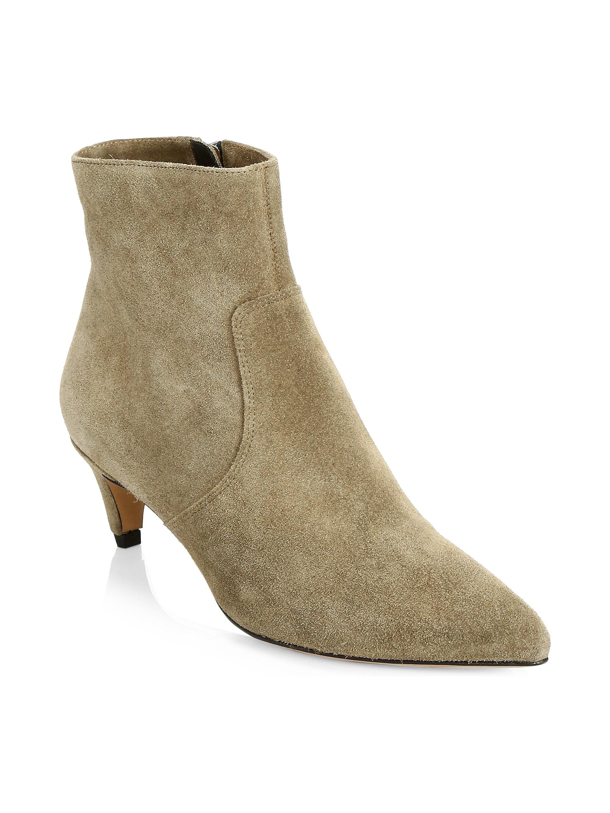 Isabel Marant Derst Suede Ankle Boots in Olive (Green) - Lyst