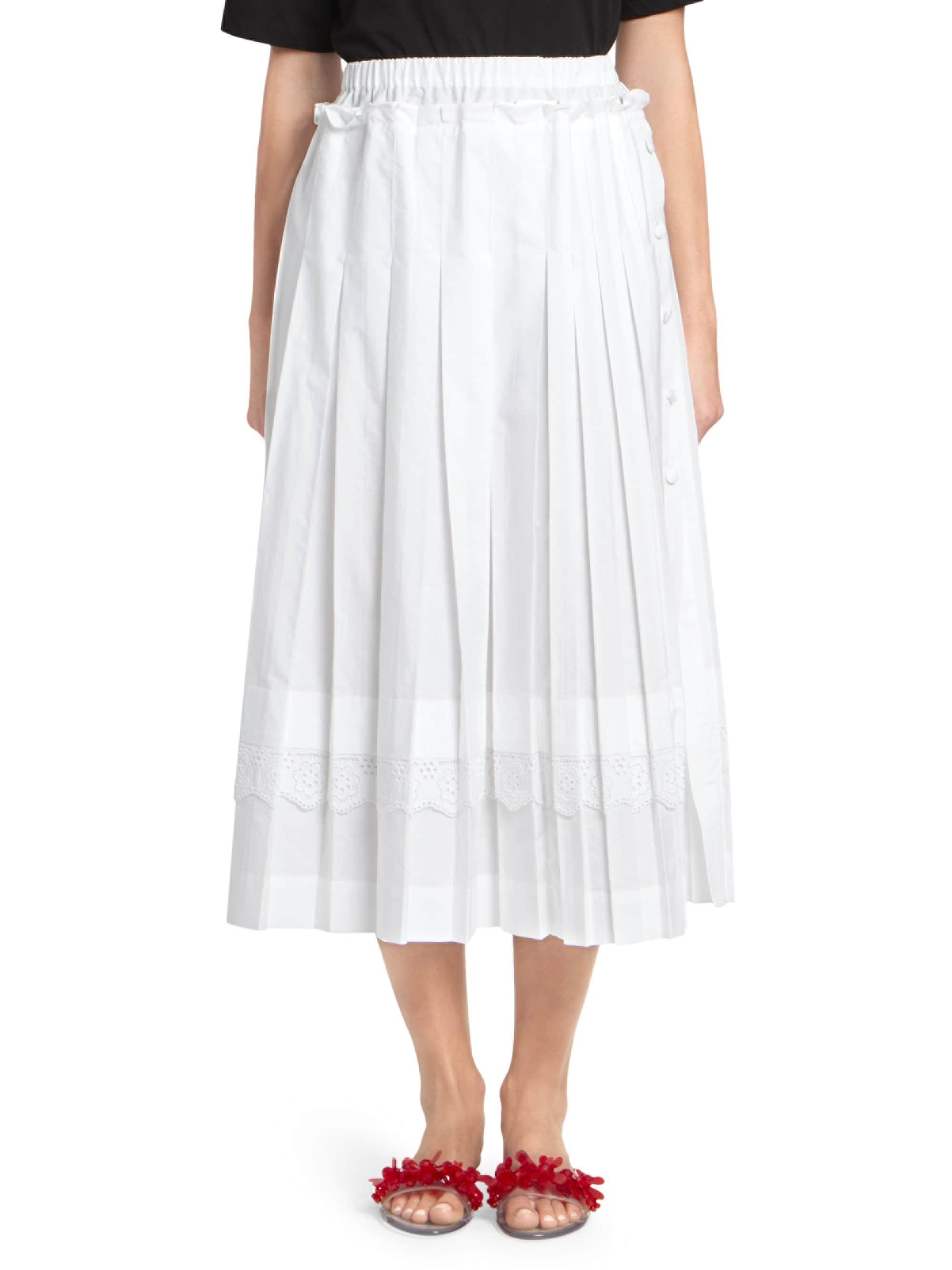white broderie maxi skirt
