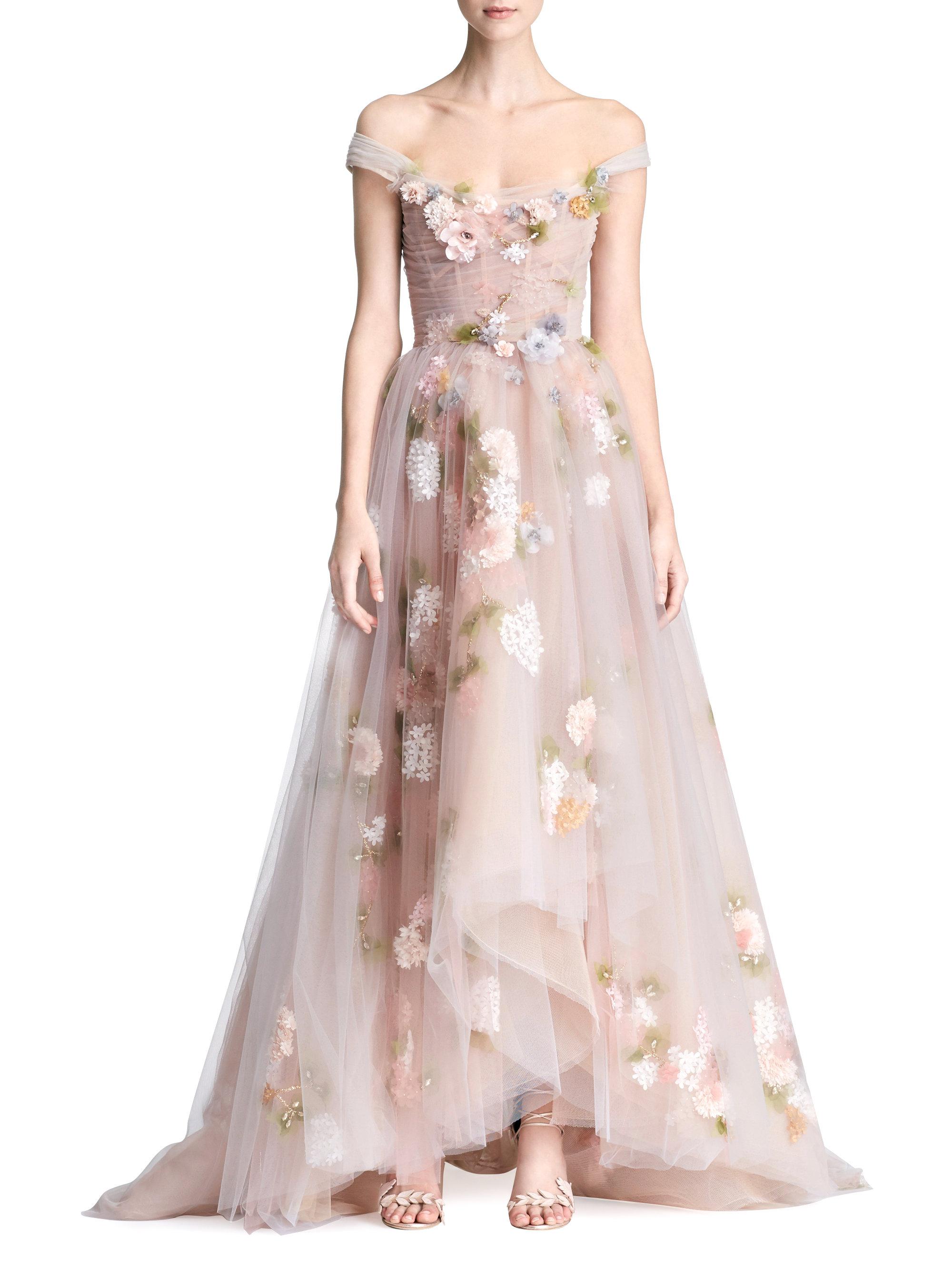 marchesa flower gown