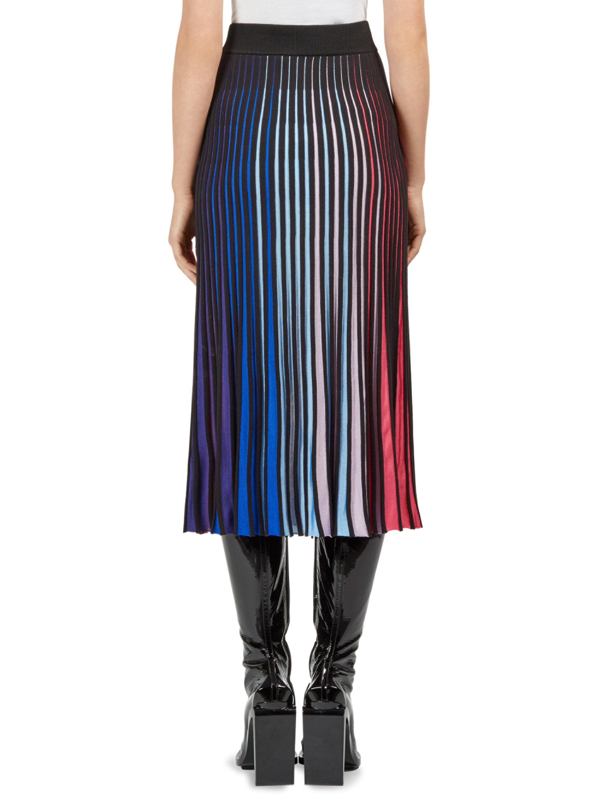 Lyst - Kenzo Striped Rib-knit Midi Skirt