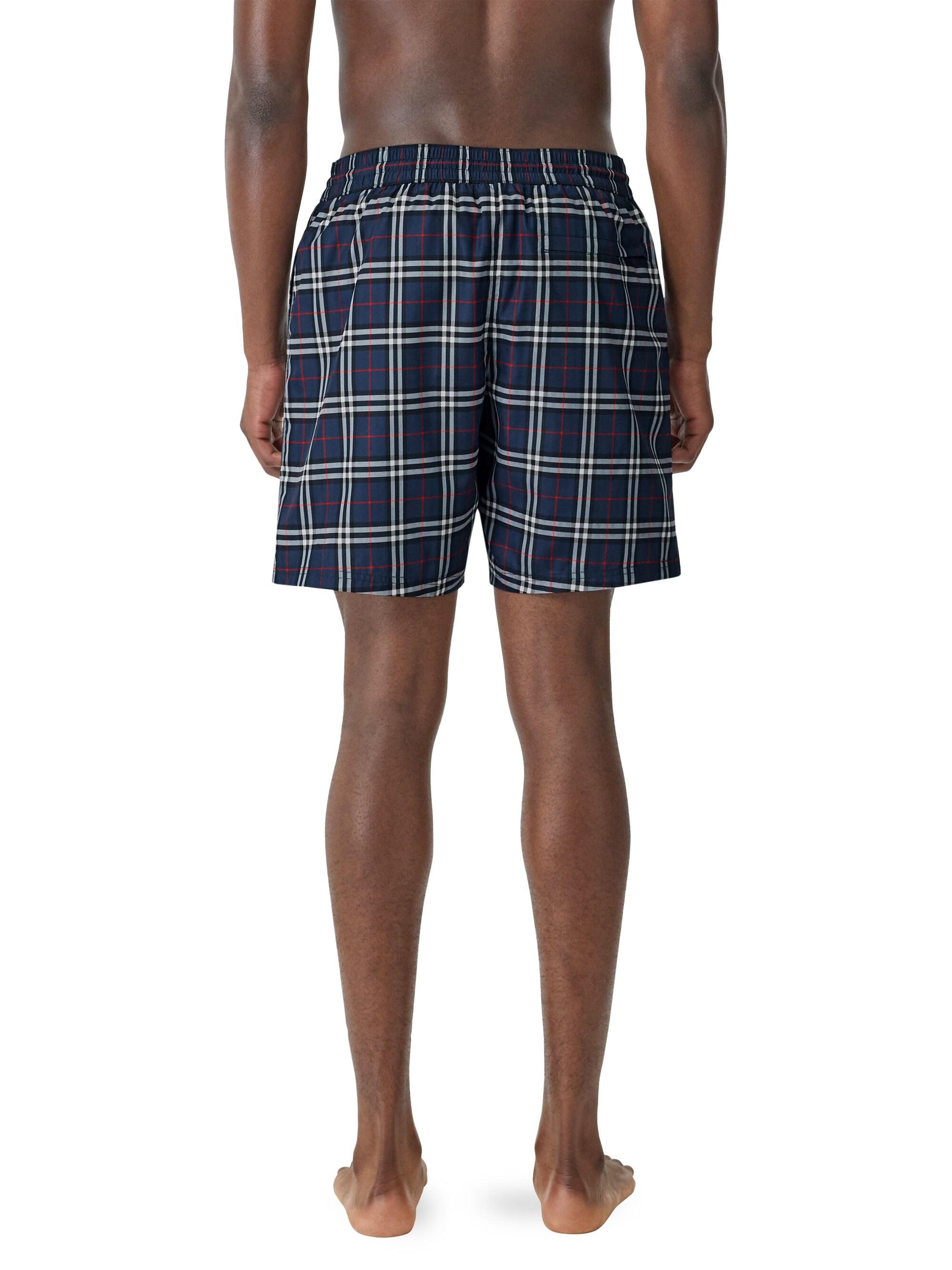 Burberry Guildes Plaid Swim Shorts in Blue for Men - Lyst