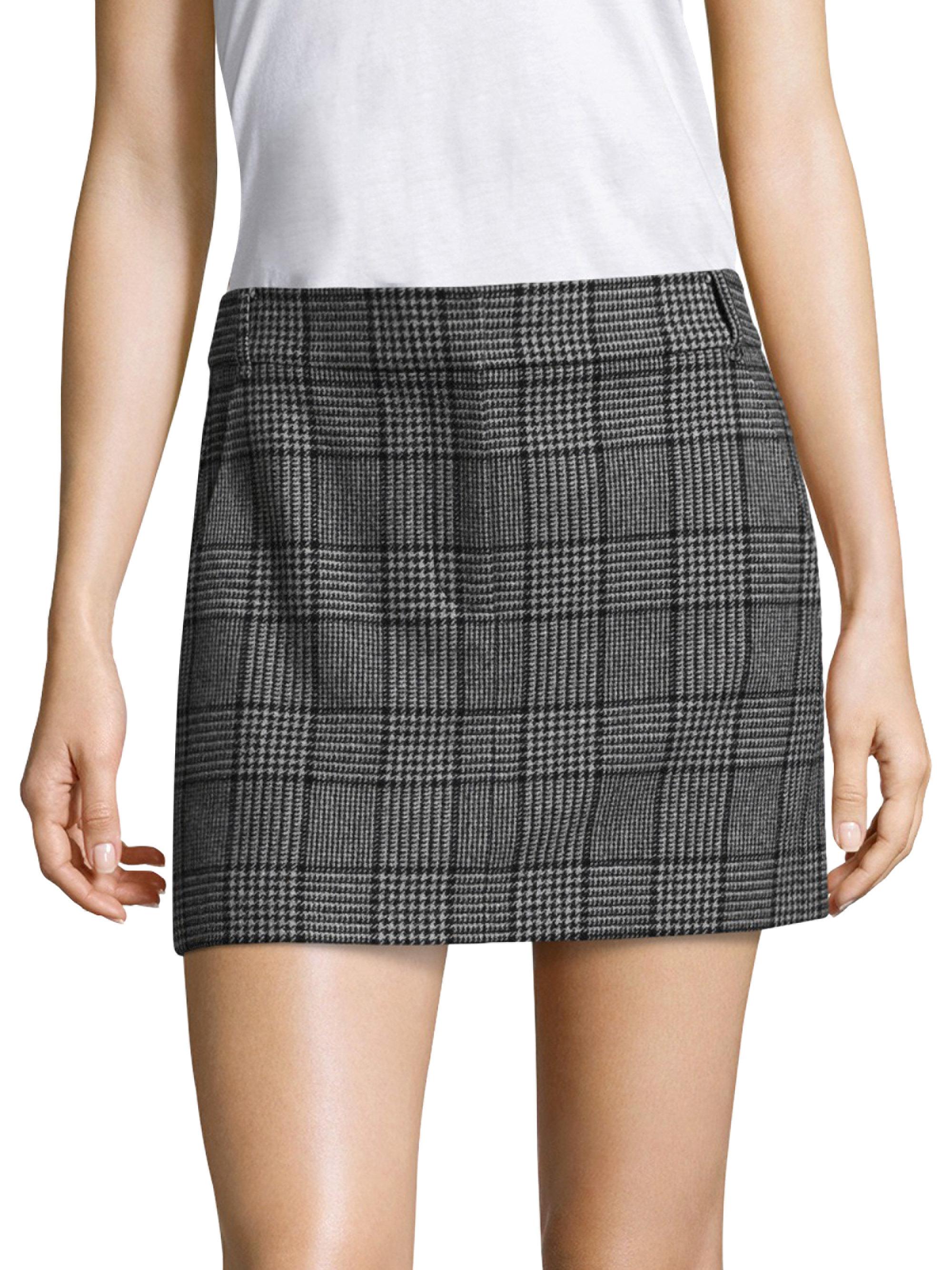 Tibi Aldridge Tweed Mini Skirt in Black - Lyst
