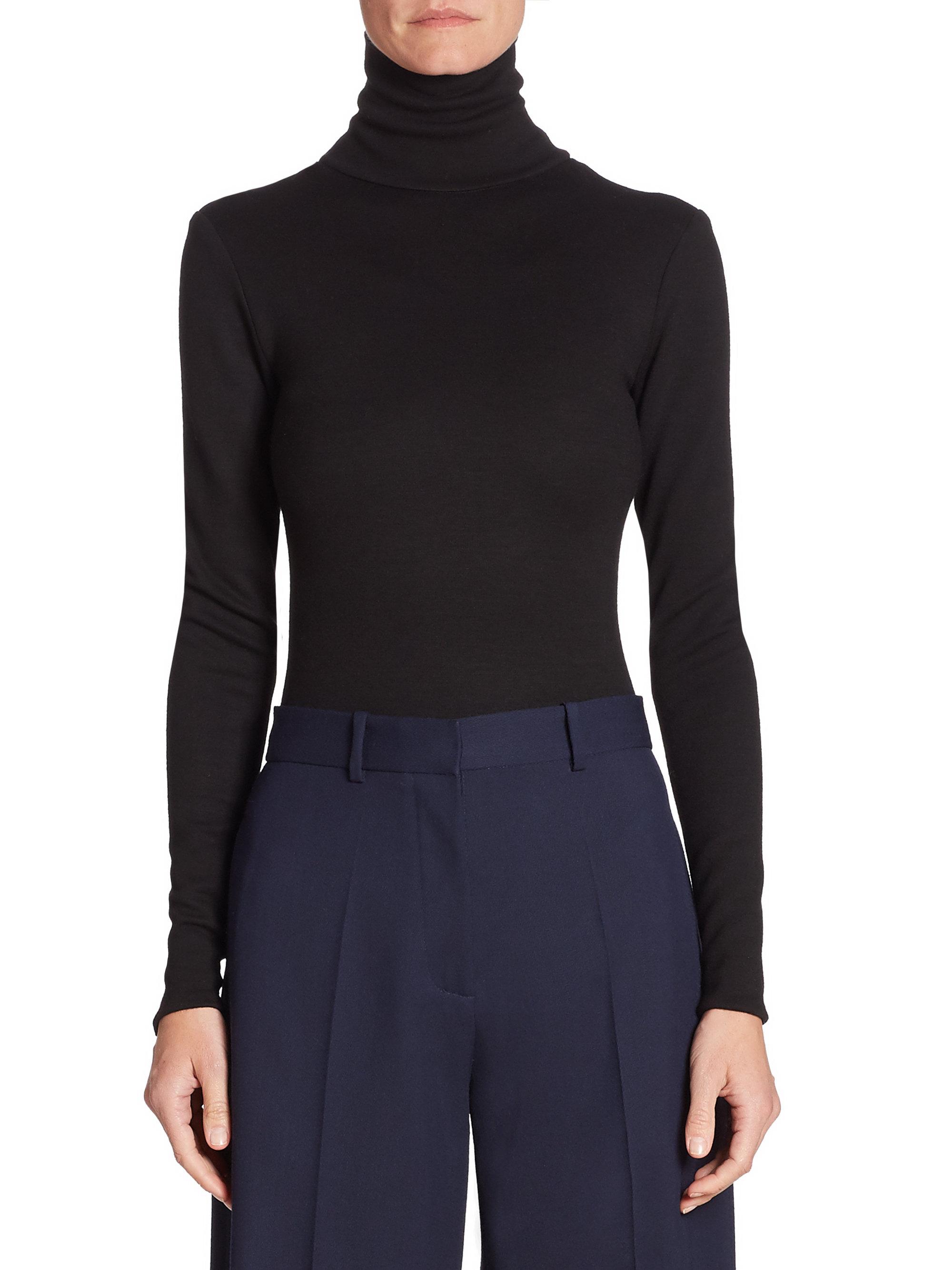 black bodycon turtleneck