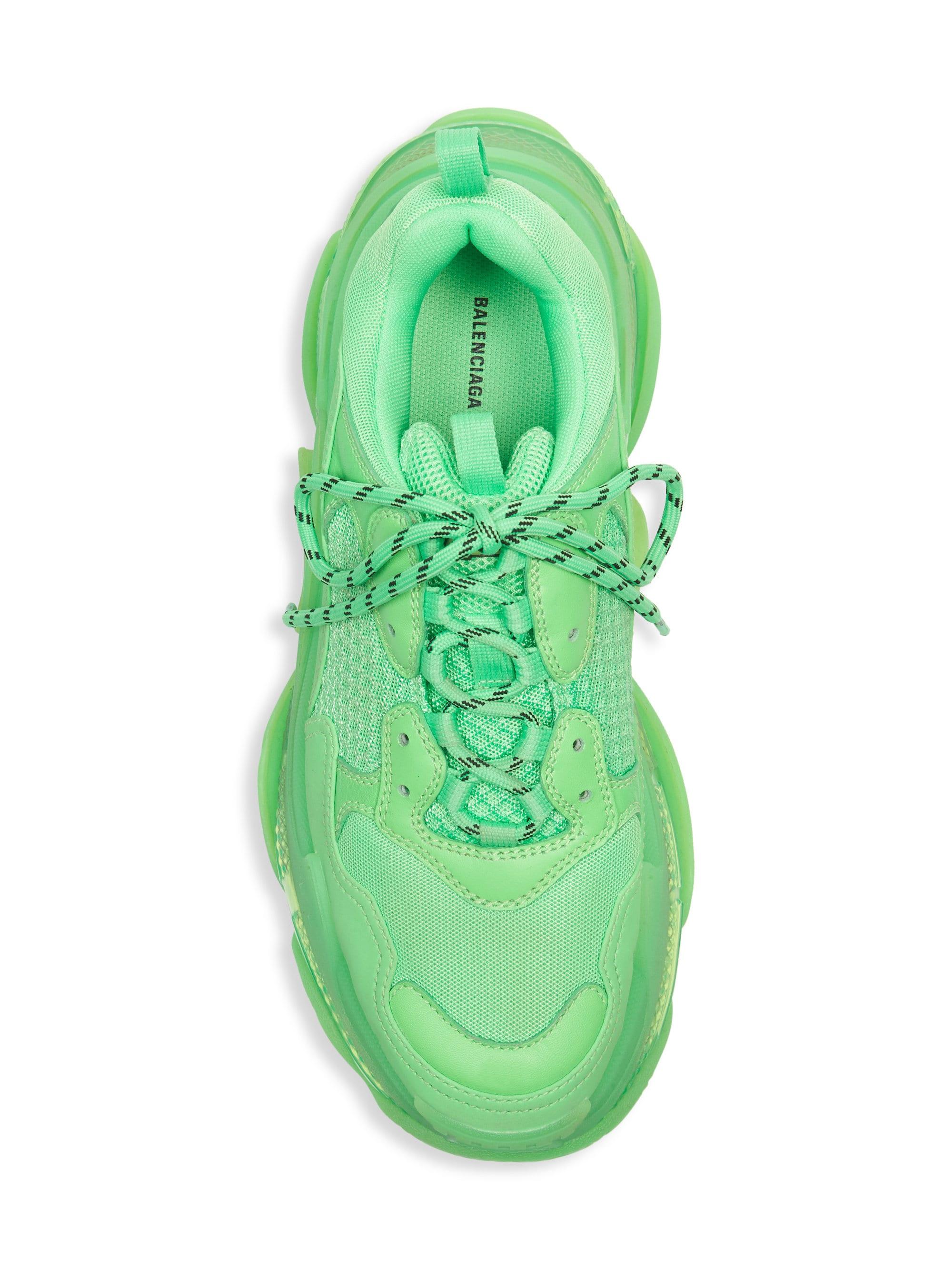 Lyst - Balenciaga Men's Triple S Sneakers - Neon Green - Size 40 (7) in ...