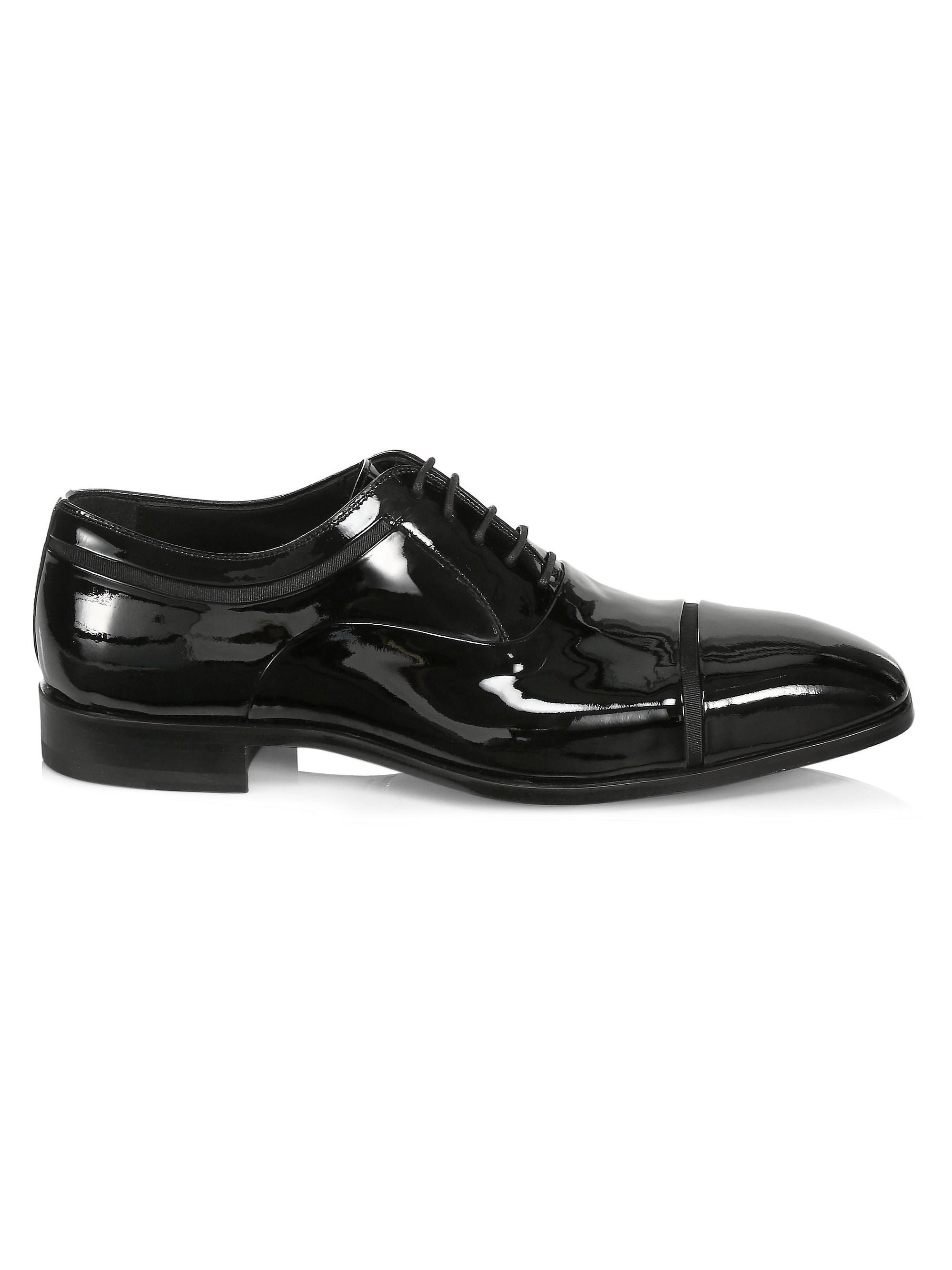 Saks Fifth Avenue Collection Patent Leather Dress Shoes in Black for ...