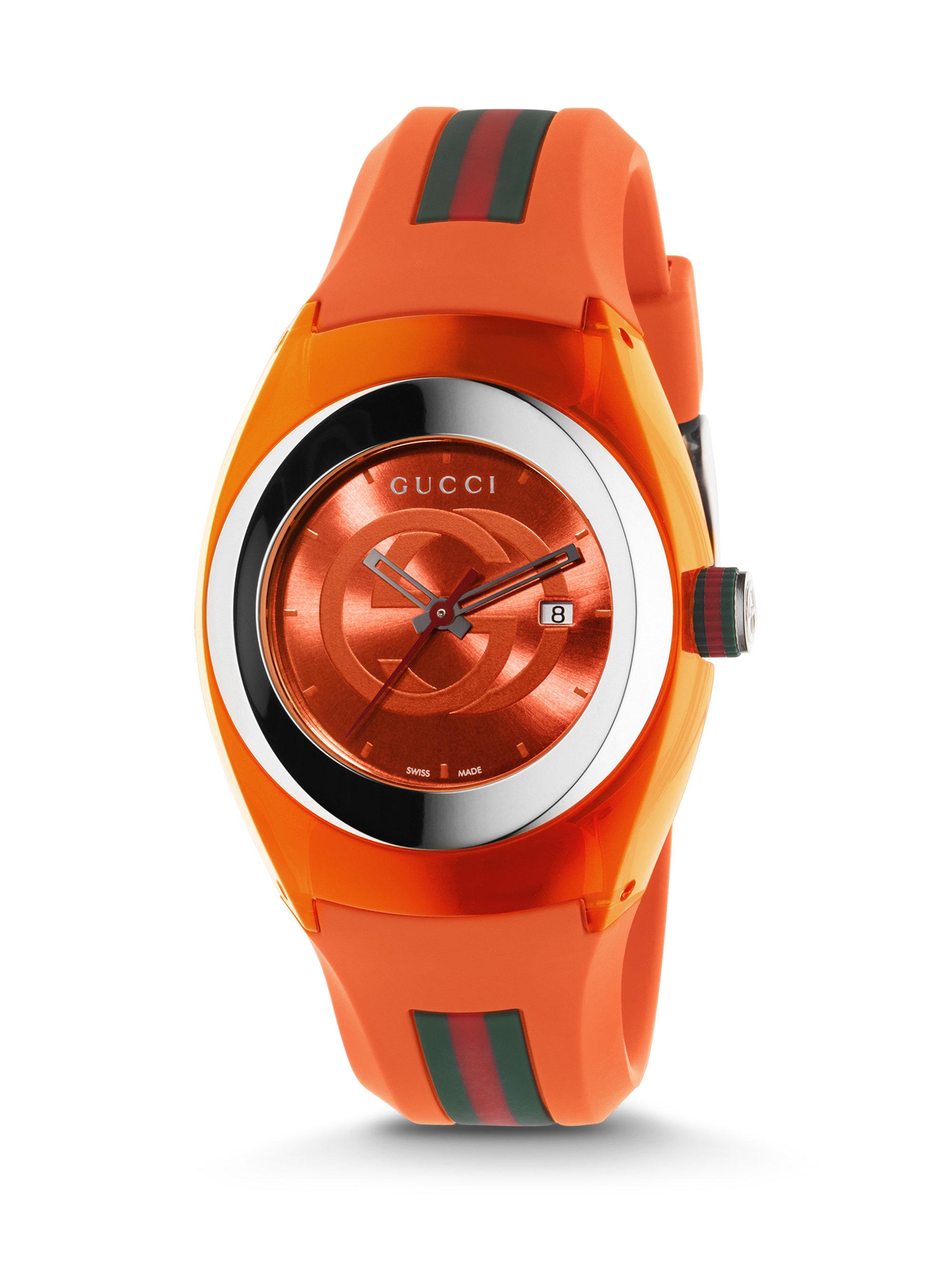 Lyst - Gucci Signature Orange Rubber Strap Watch in Orange for Men