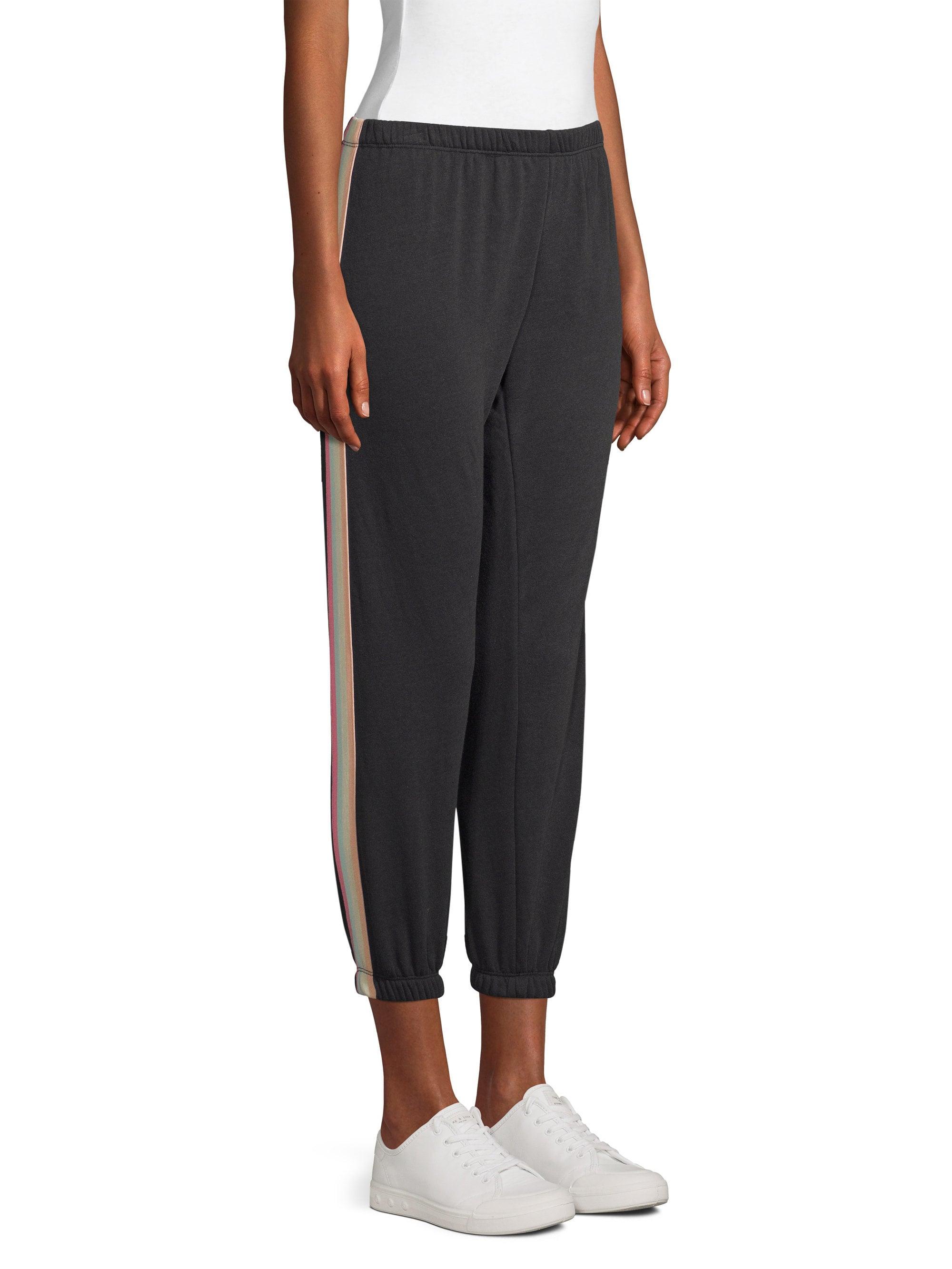 Lyst - Spiritual Gangster Perfect Side Stripe Crop Sweatpants in Black