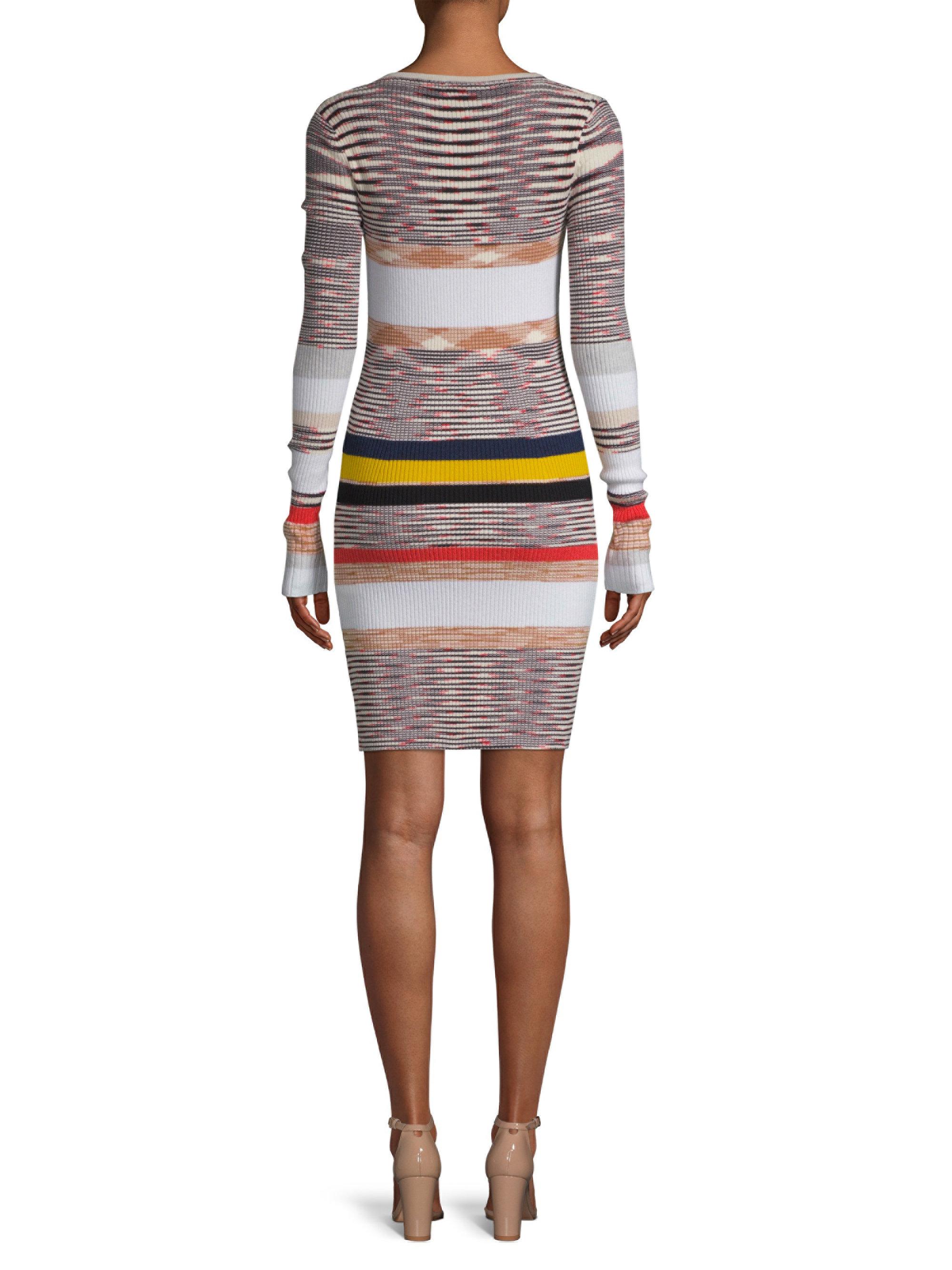 Lyst Missoni Cashmere Striped Sweater Dress Missoni Multicolor Cashmere Striped Sweater Dress Lyst View Fullscreen