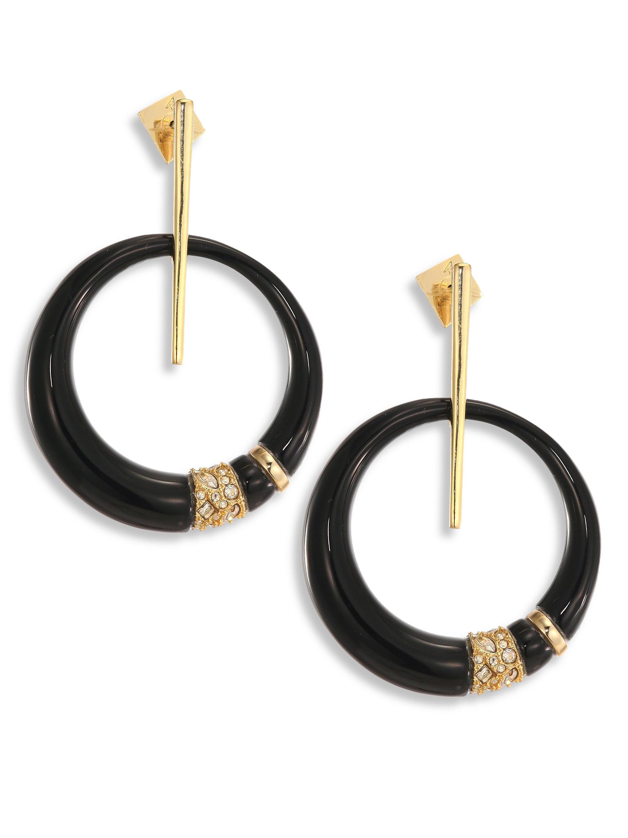 Lyst Alexis Bittar Lucite Crystal Encrusted Minimalist Hoop Gallery
