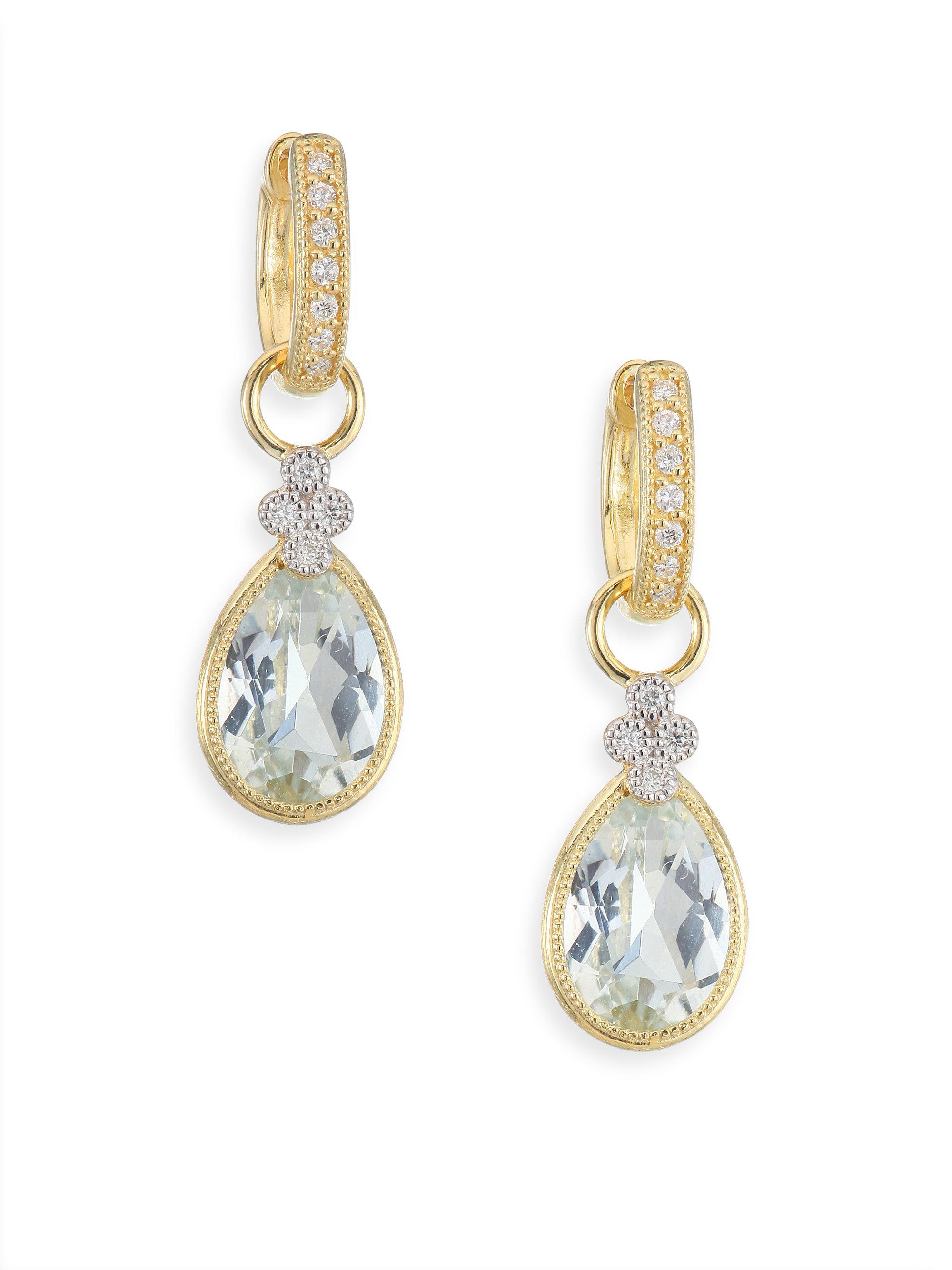 Lyst Jude Frances Provence Diamond White Topaz 18k Yellow Gold Jude Frances