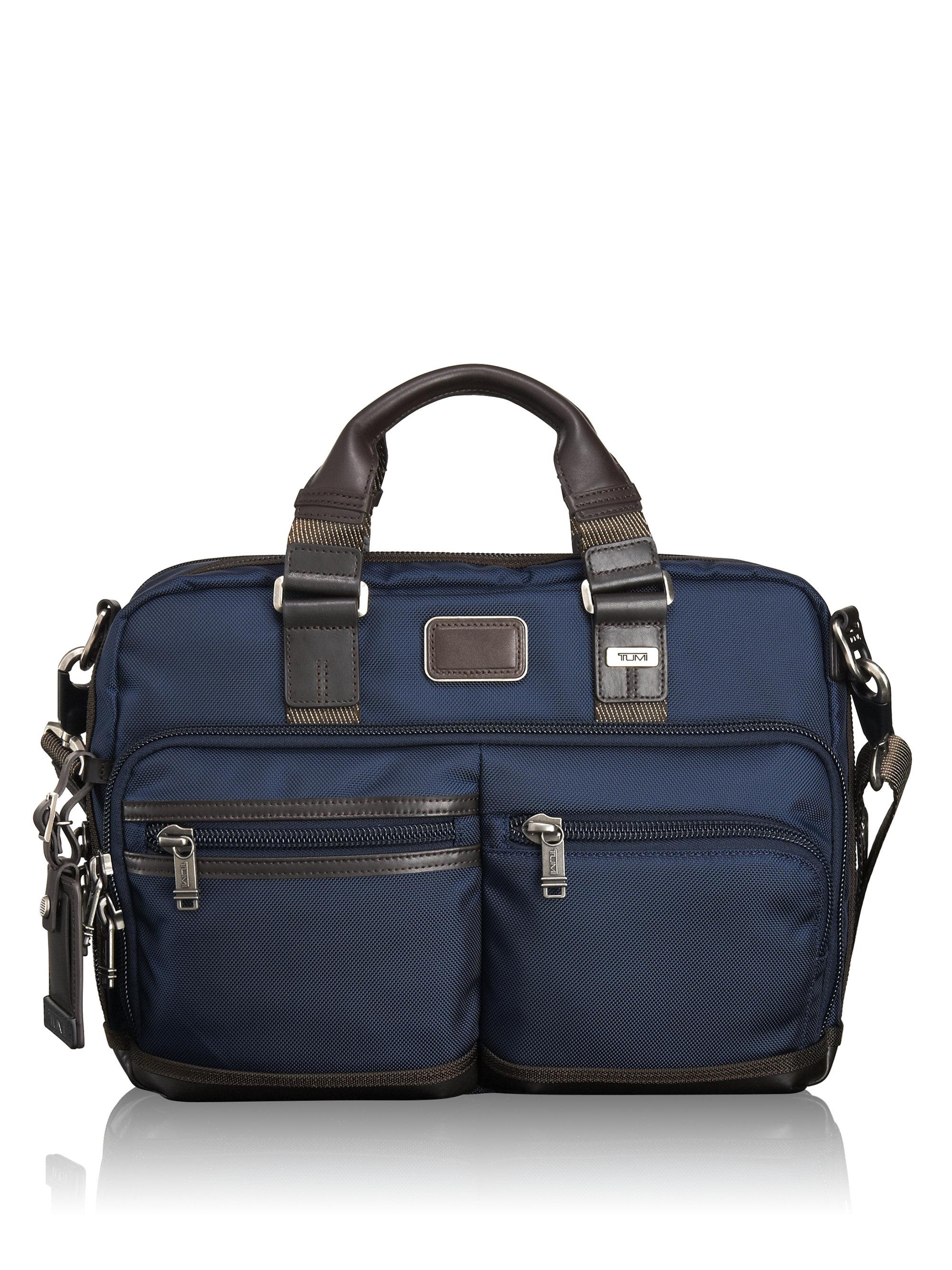 Lyst Tumi Alpha Bravo Andersen Slim Commuter Briefcase in Blue for Men