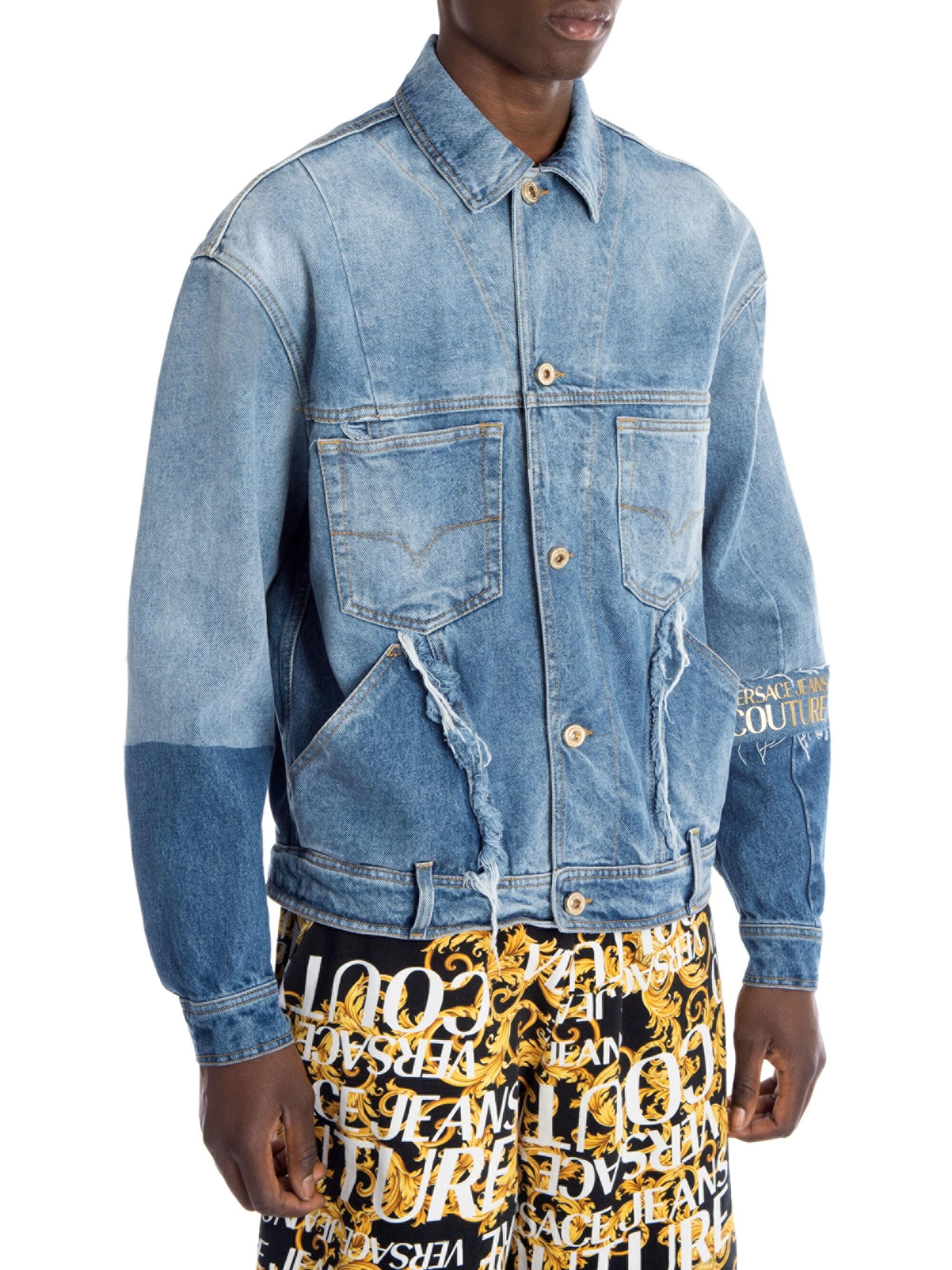 versace logo denim jacket