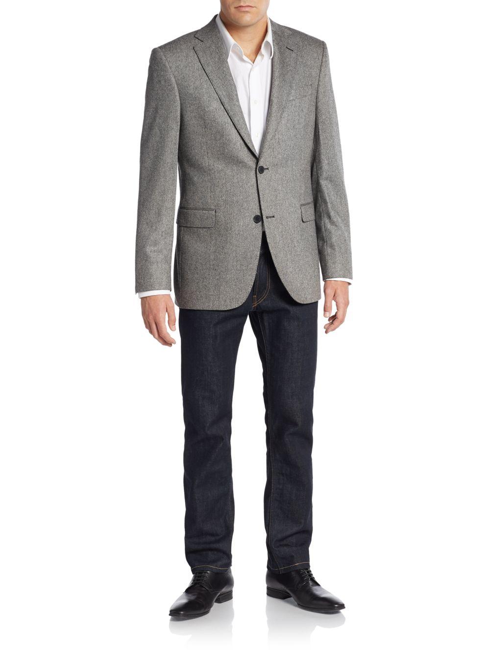 Saks fifth avenue Slim-fit Cashmere Sportcoat in Black for Men | Lyst