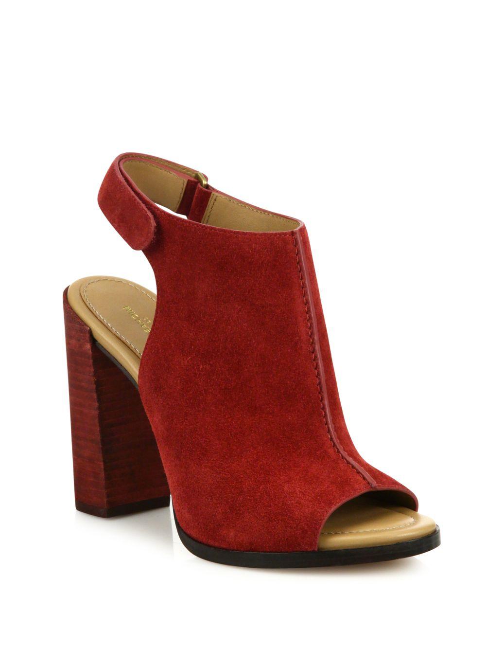 red block heel slingback